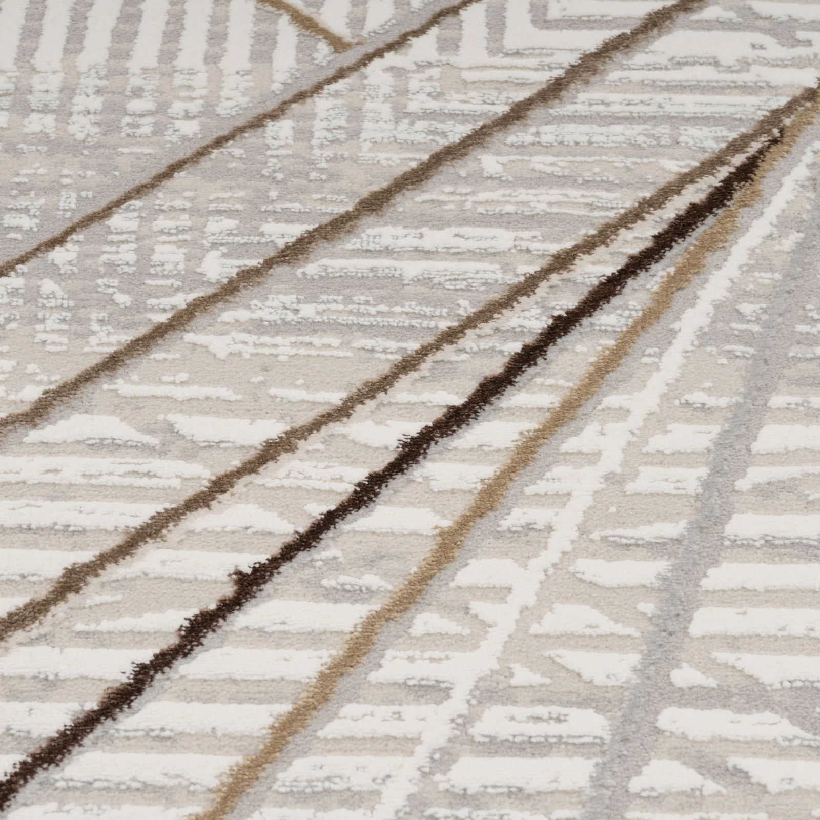 Abstract Linear Beige Rug - Jalo - Image 7