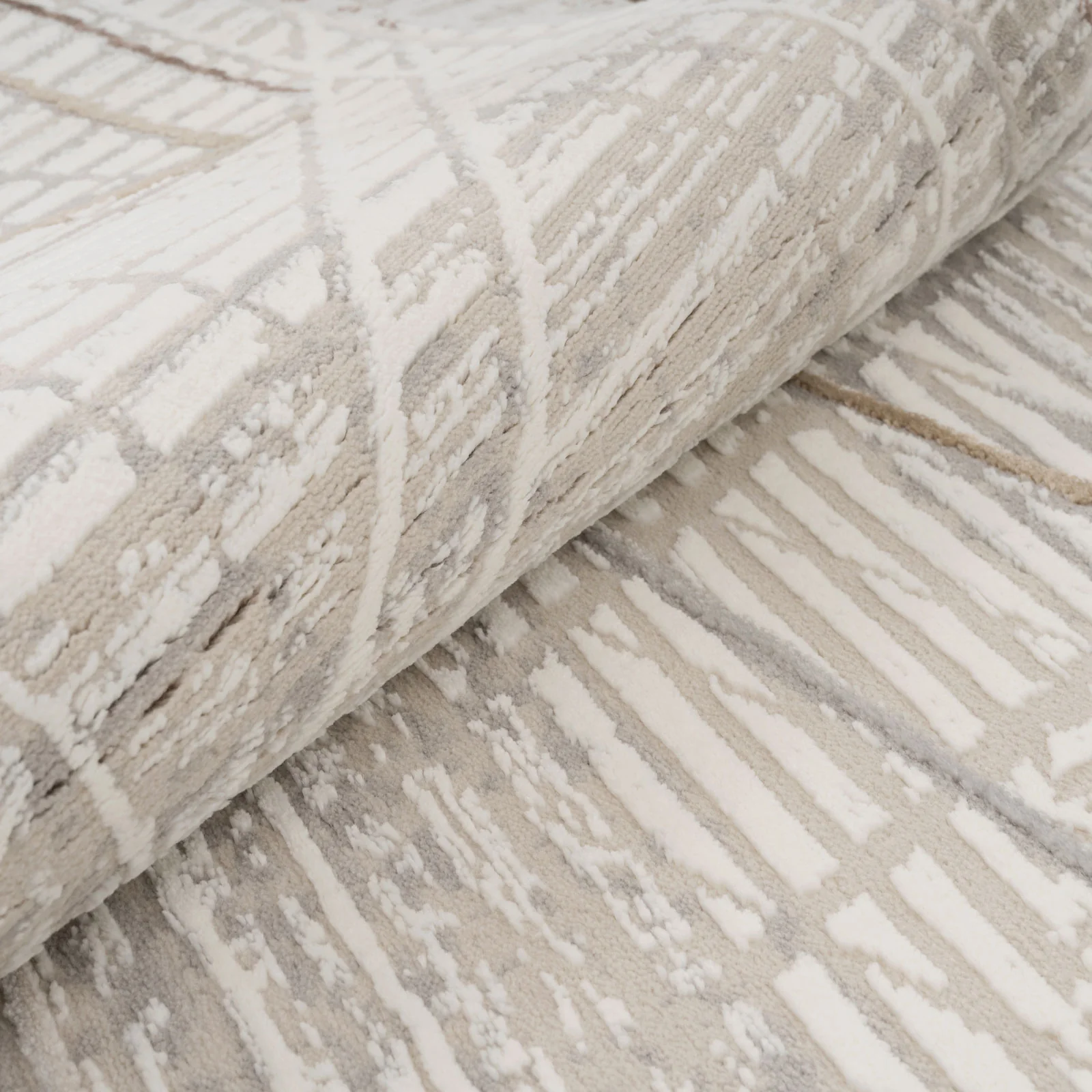 Abstract Linear Beige Rug - Jalo - Image 8