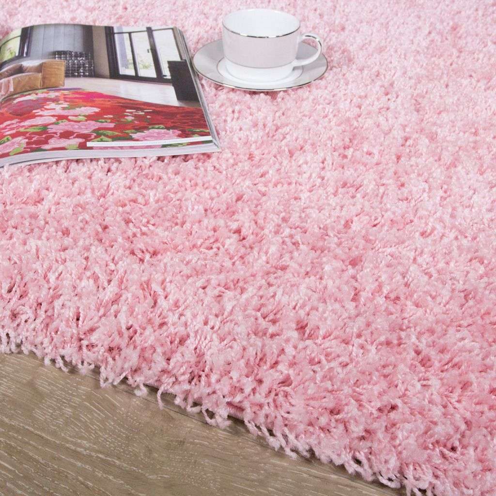 Baby Pink Shaggy Runner Rug - Image 4