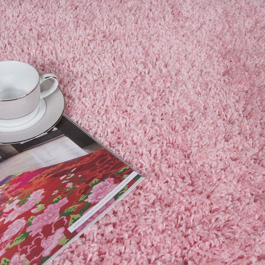 Baby Pink Shaggy Runner Rug - Image 5