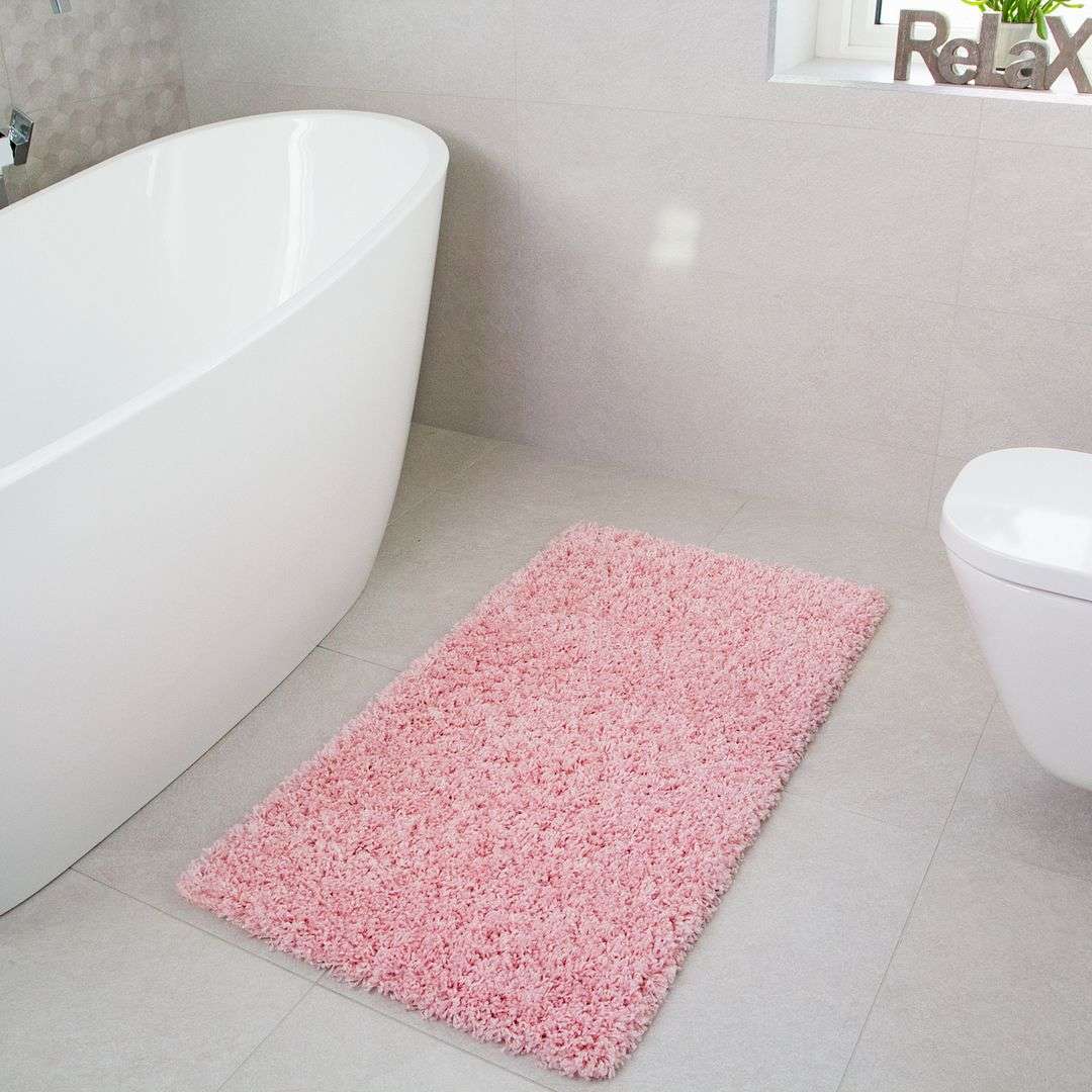 Baby Pink Shaggy Runner Rug - Image 6