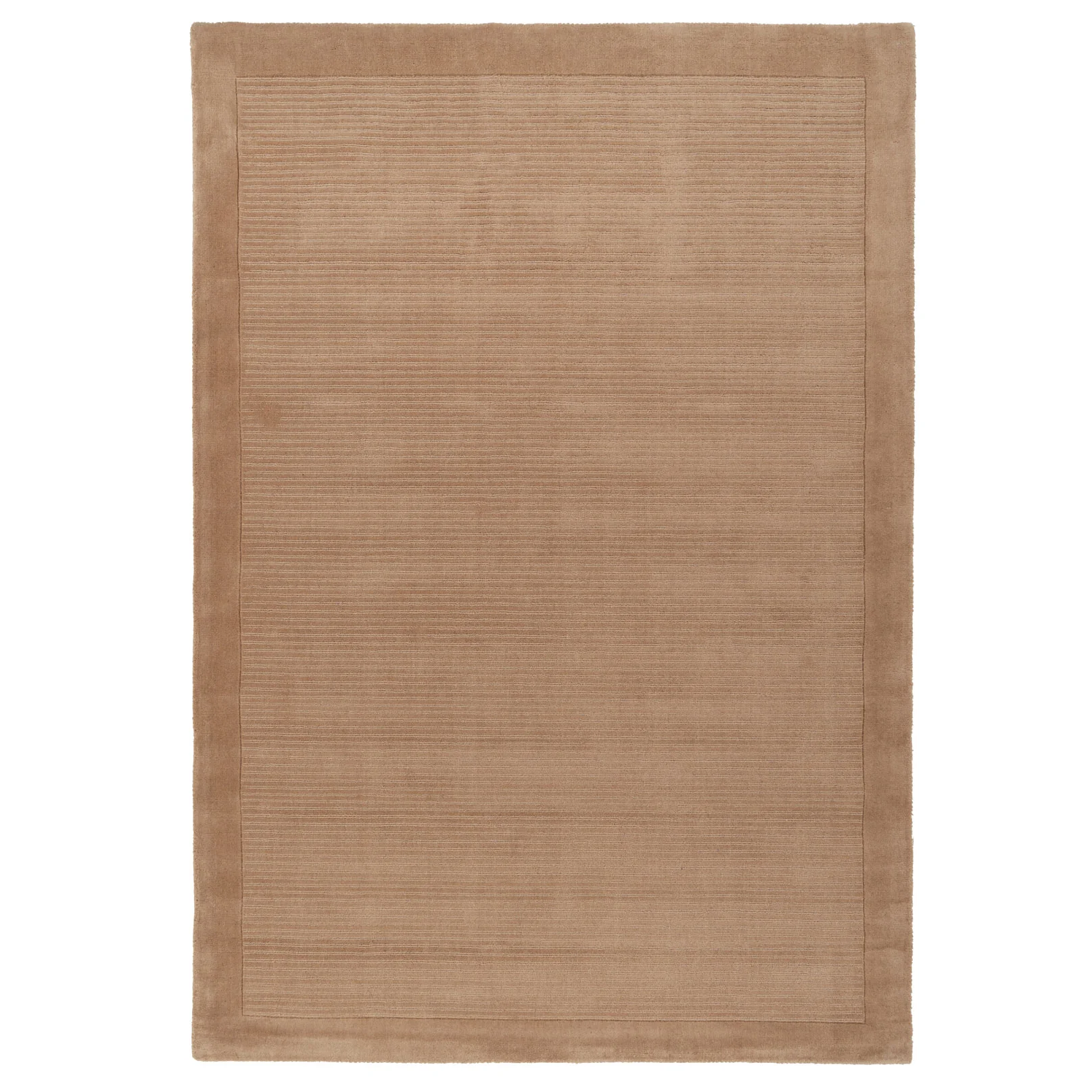 Beige Bordered Wool Rug - Olann Beige