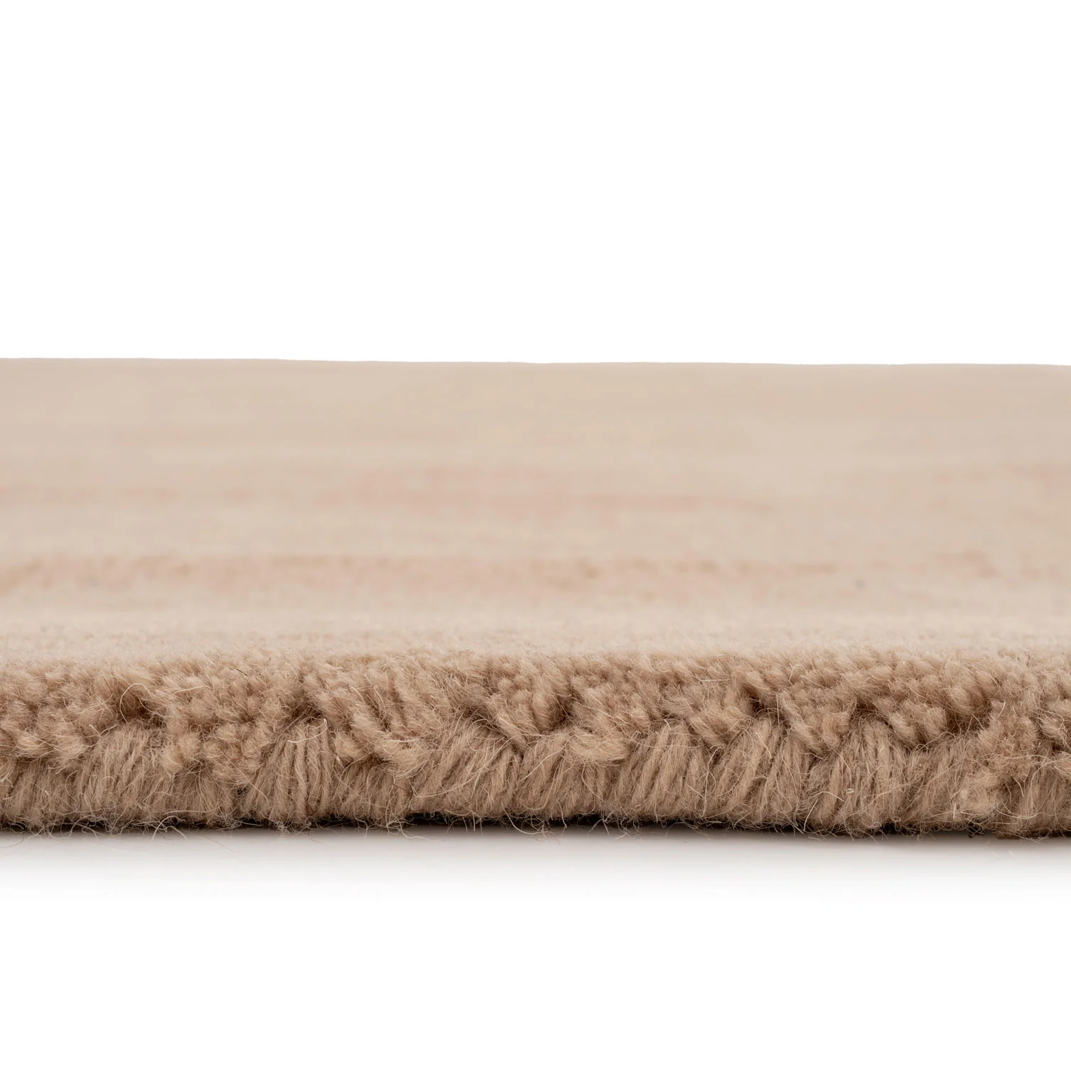 Beige Bordered Wool Rug - Olann Beige - Image 5