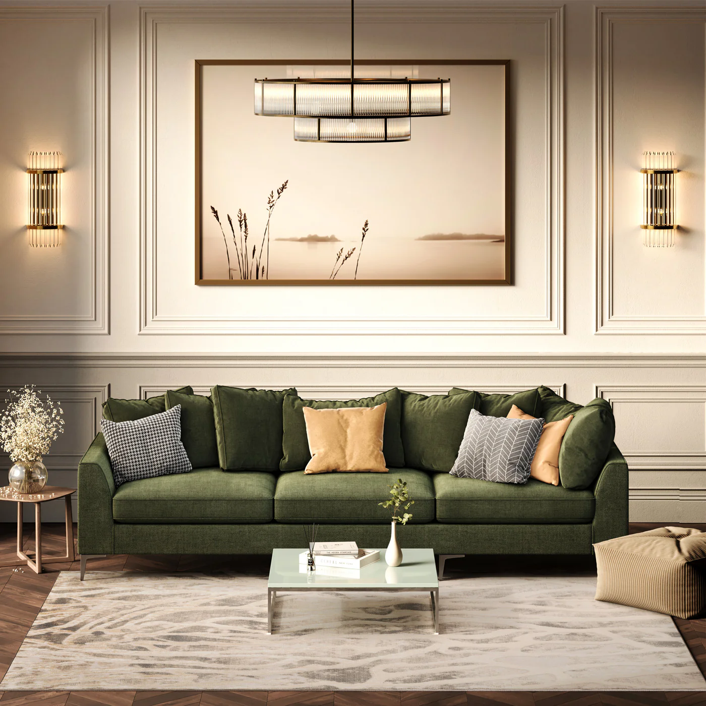 Beige Coral Design Rug - Poema - Image 2