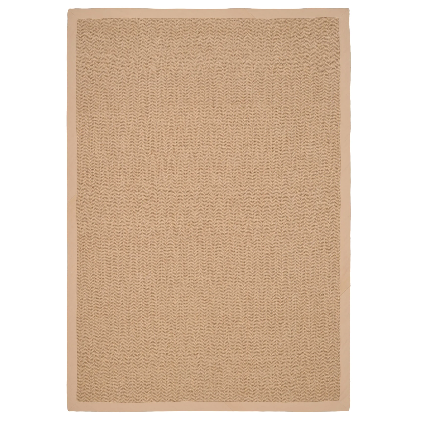 Beige Cotton Border Natural Jute Area Rug - Image 2