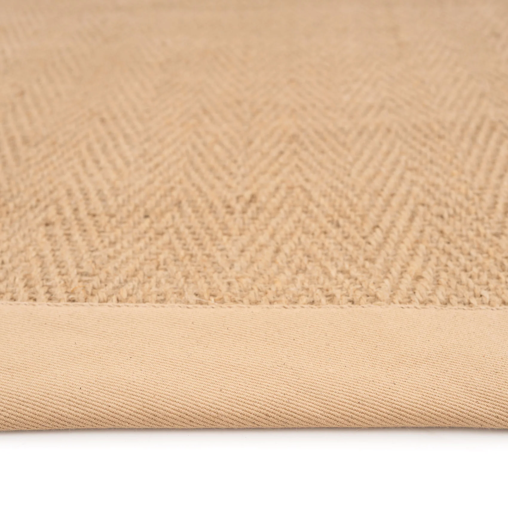 Beige Cotton Border Natural Jute Area Rug - Image 7