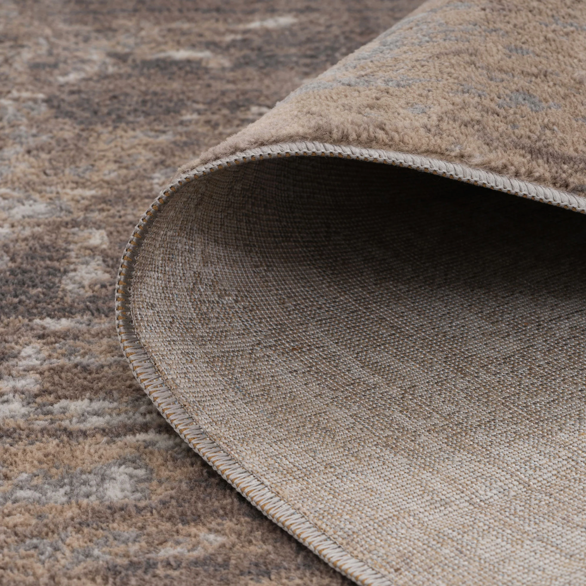 Beige Grey Distressed Area Rug - Image 9