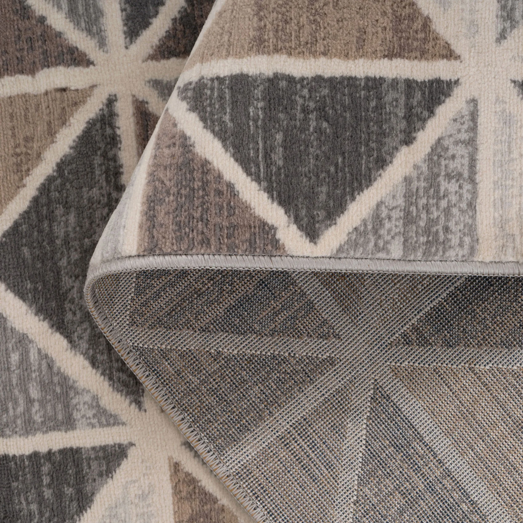 Beige Grey Multi Tile Area Rug - Image 8