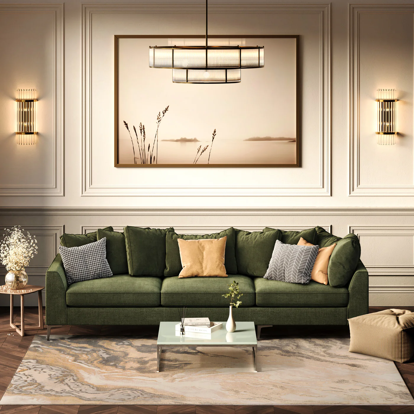 Beige Marble Style Rug - Galena - Image 2