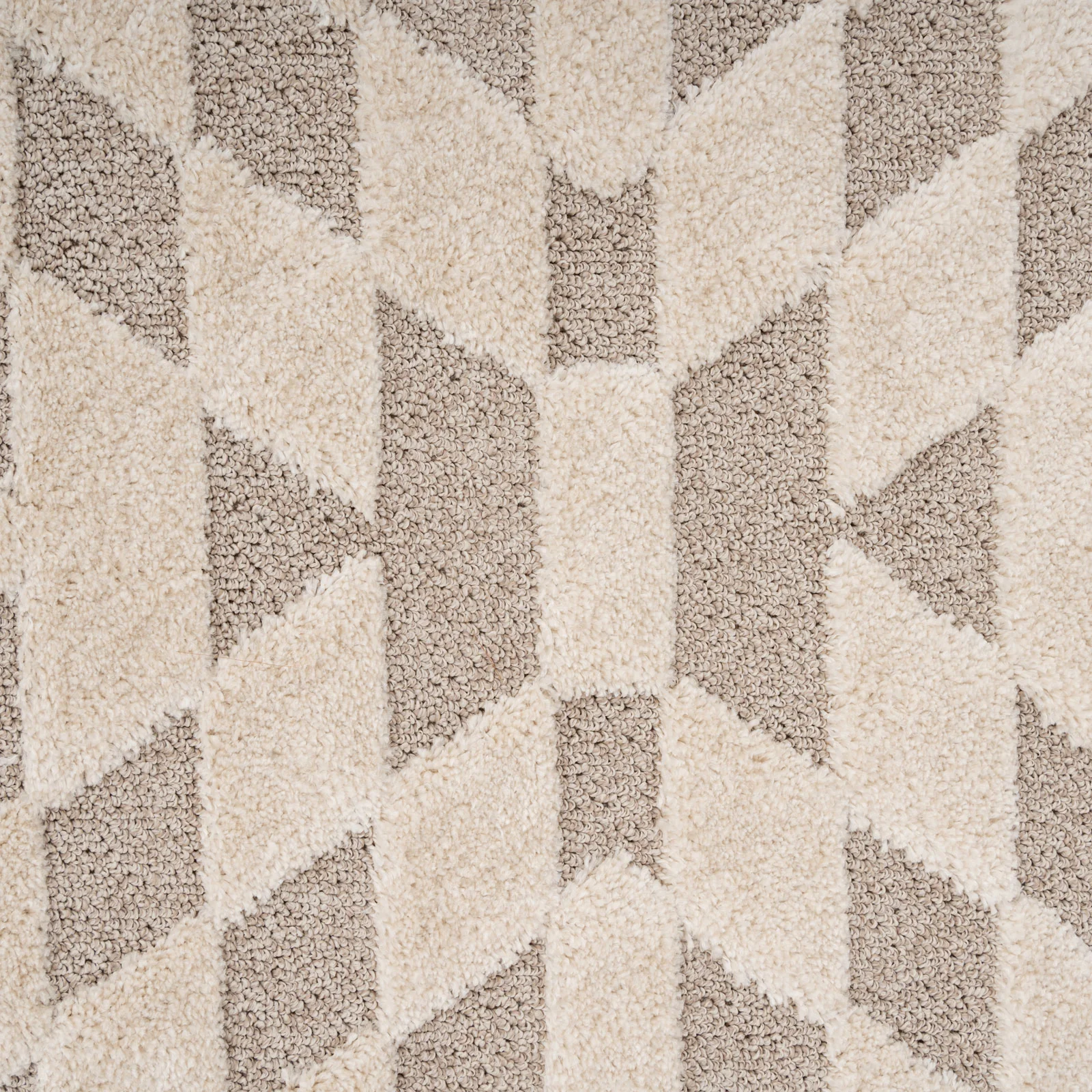 Beige White Rhombic Rug - Reva - Image 5