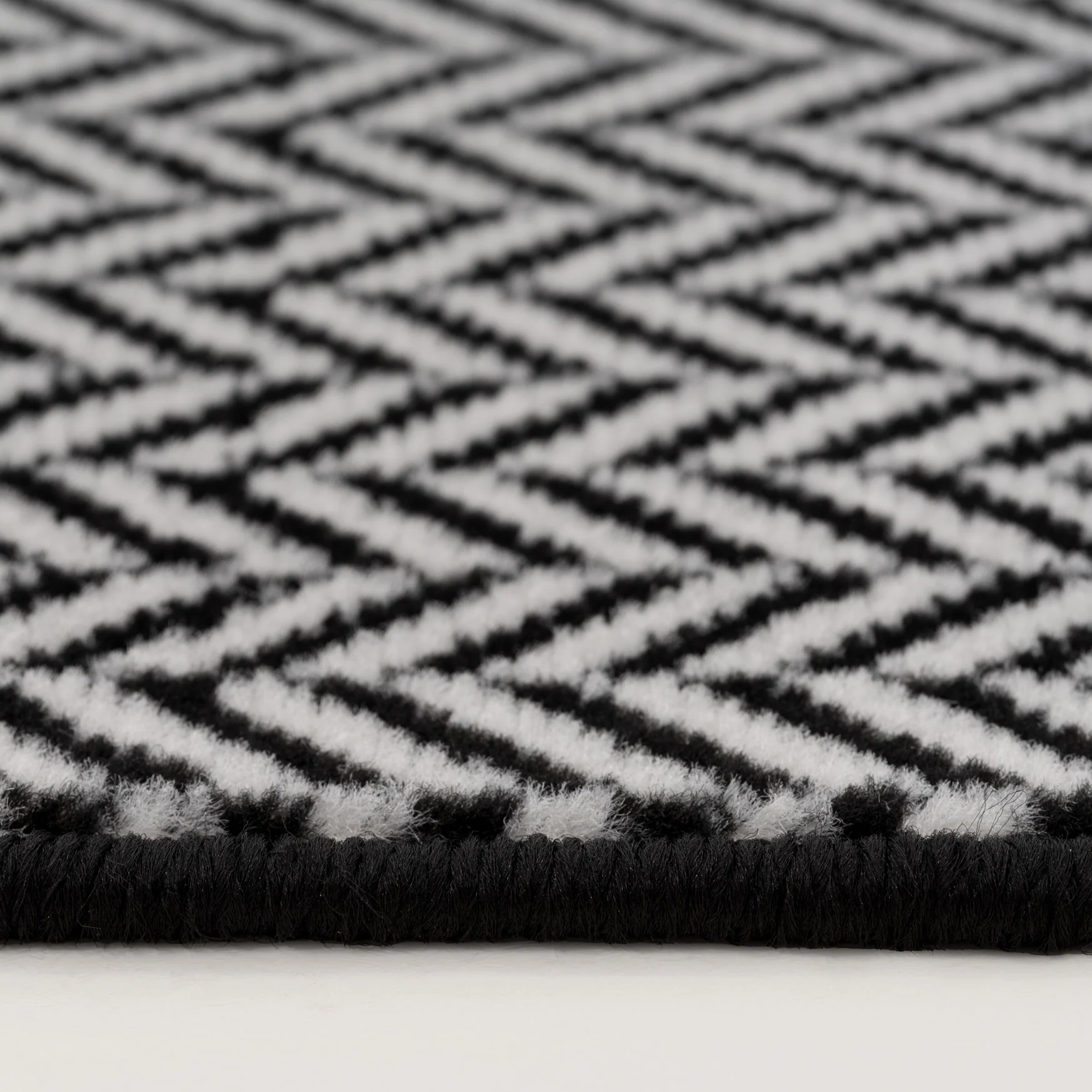 Black Chevron Stair Carpet Runner - Cut to Measure - Image 3