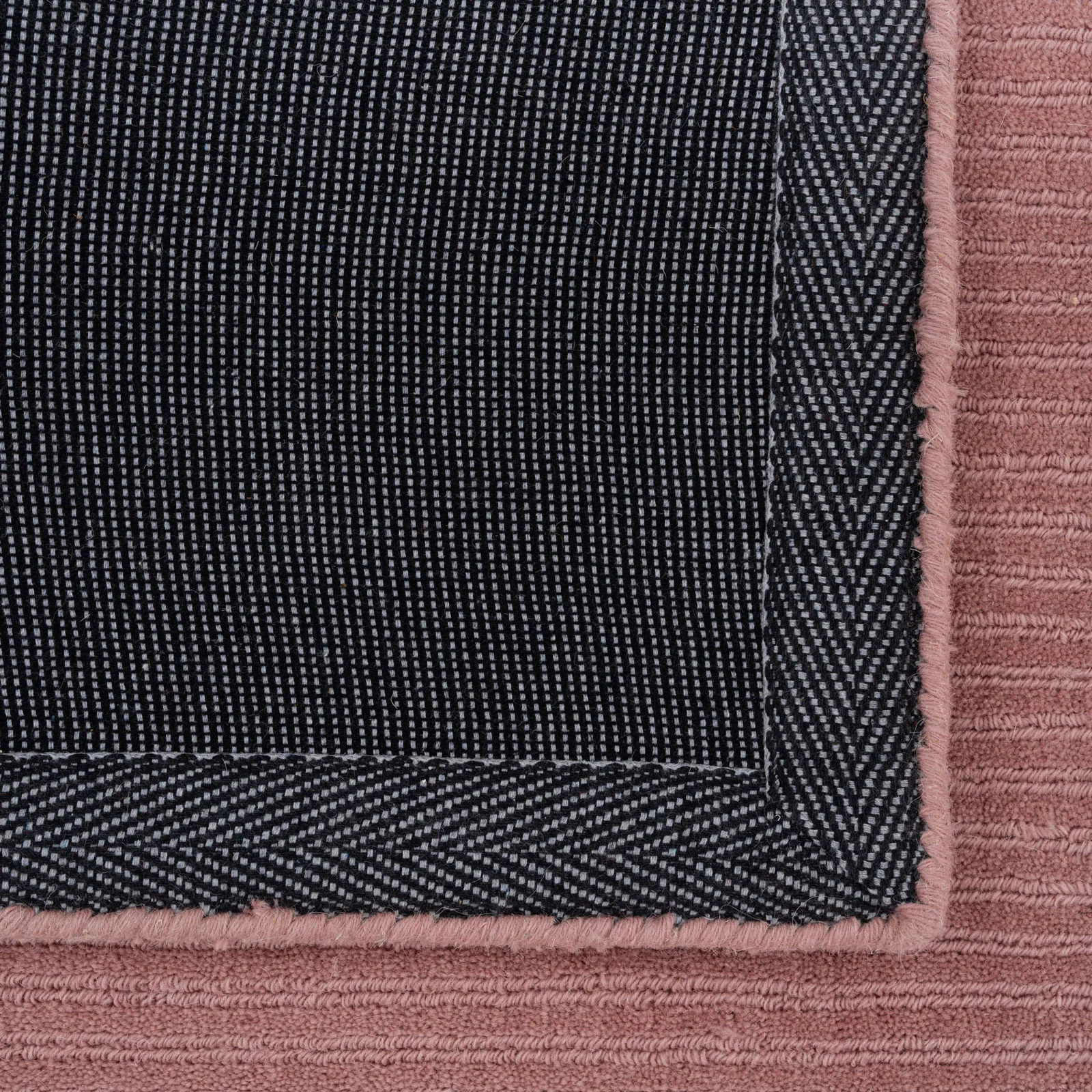 Blush Bordered Wool Rug - Olann Blush - Image 9