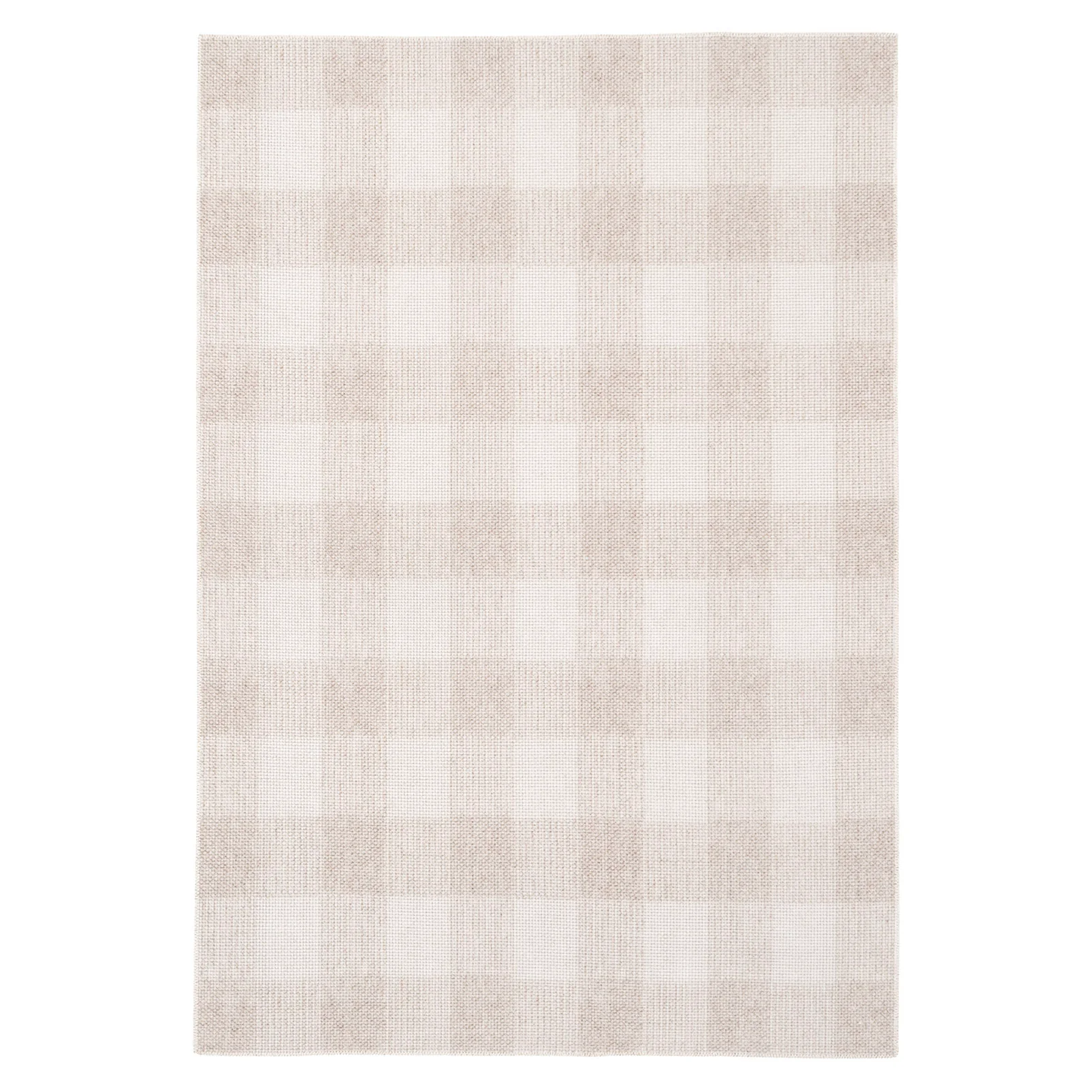 Beige Washable Checker Style Rug - Magda