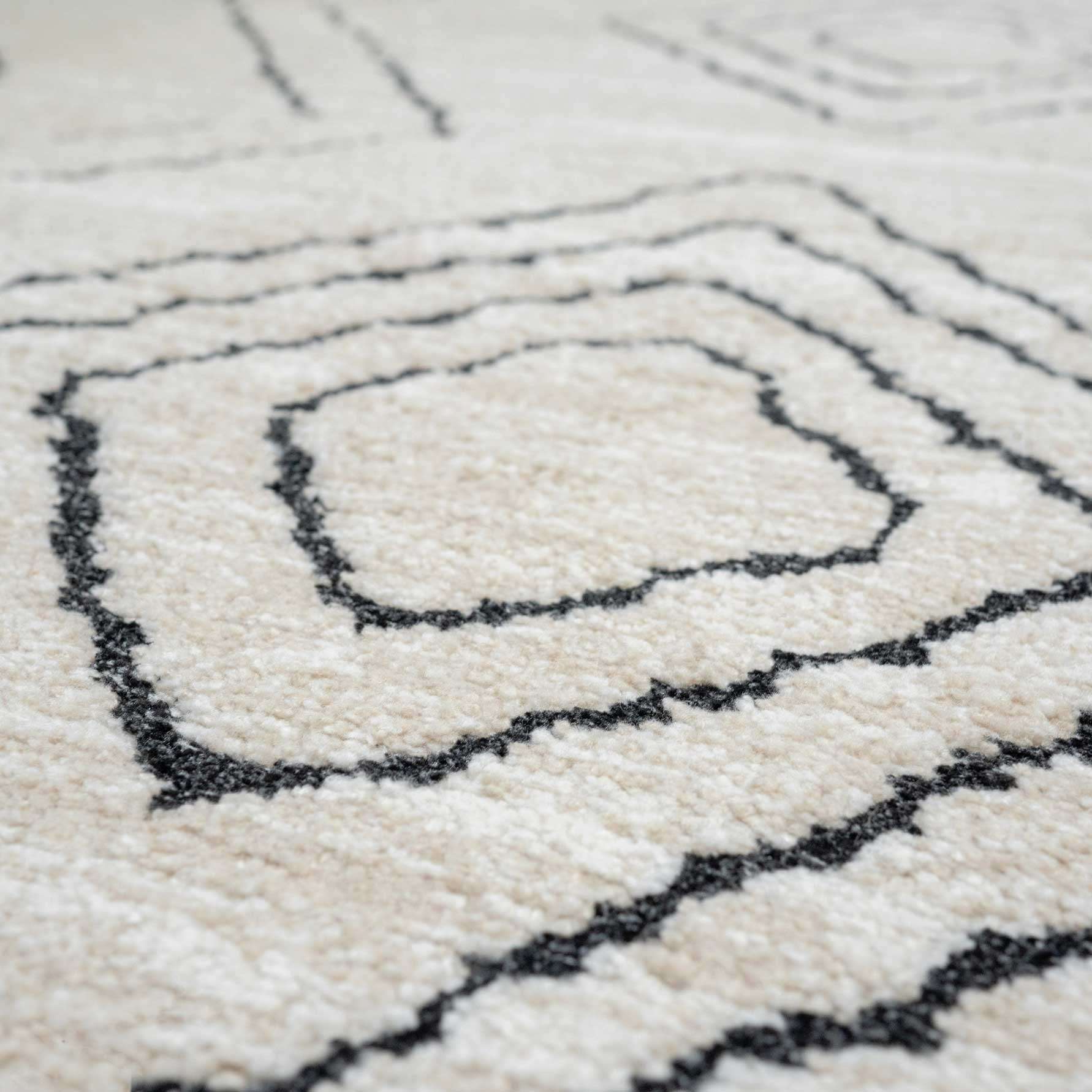 Cosy Soft Underfoot Cream Moroccan Berber Bedroom Rug - Neva - Image 4