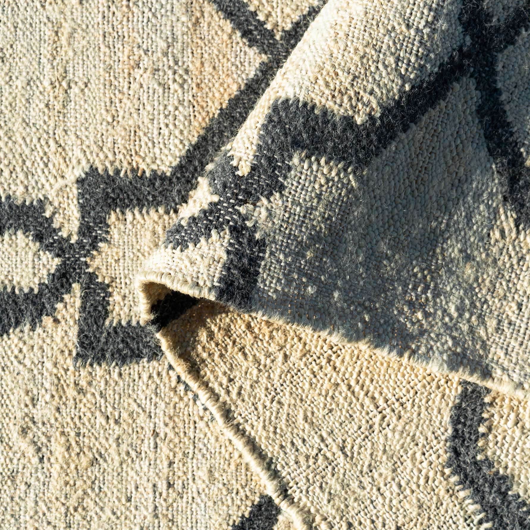 Cream Trellis Natural Jute Area Rug - Trellis - Image 7