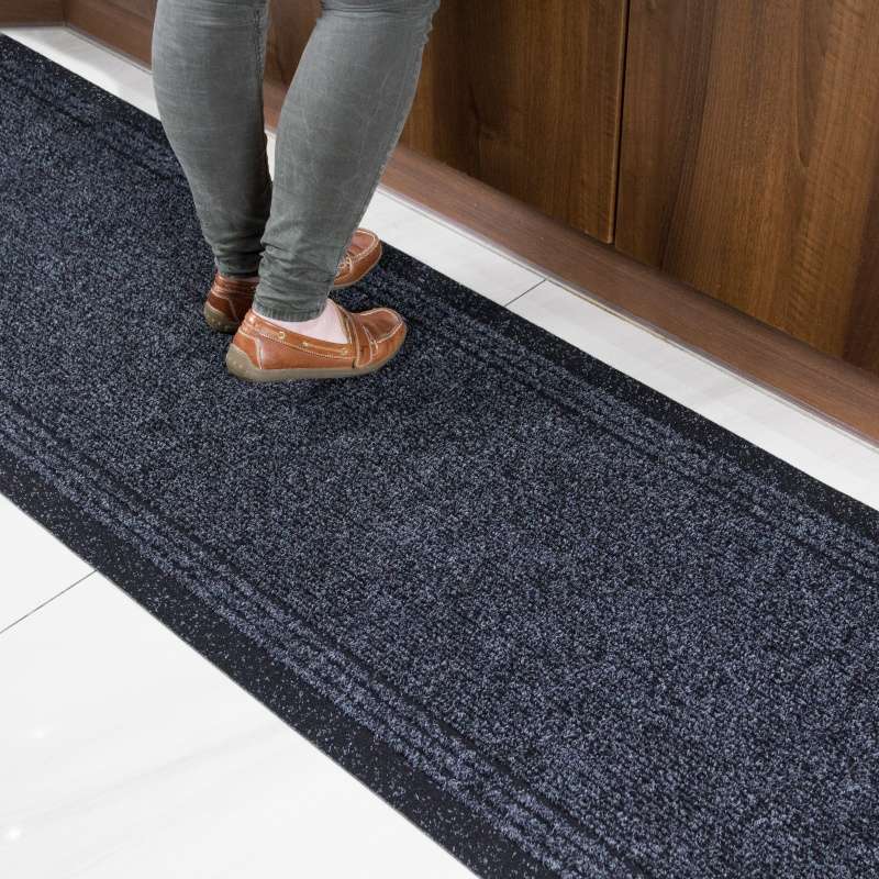 Dark Grey Hard Wearing Runner Rugs - Image 2