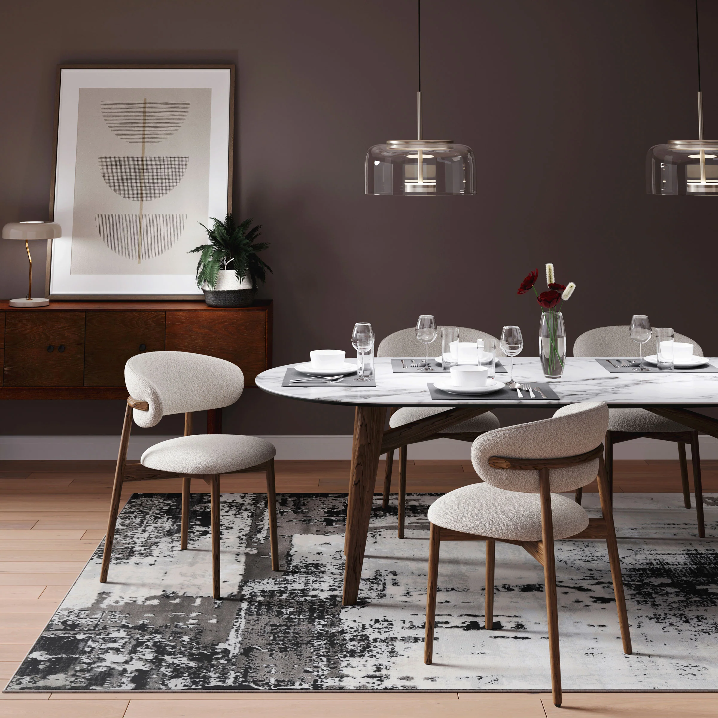 Distressed Abstract Grey Black Area Rug - Grace - Image 7