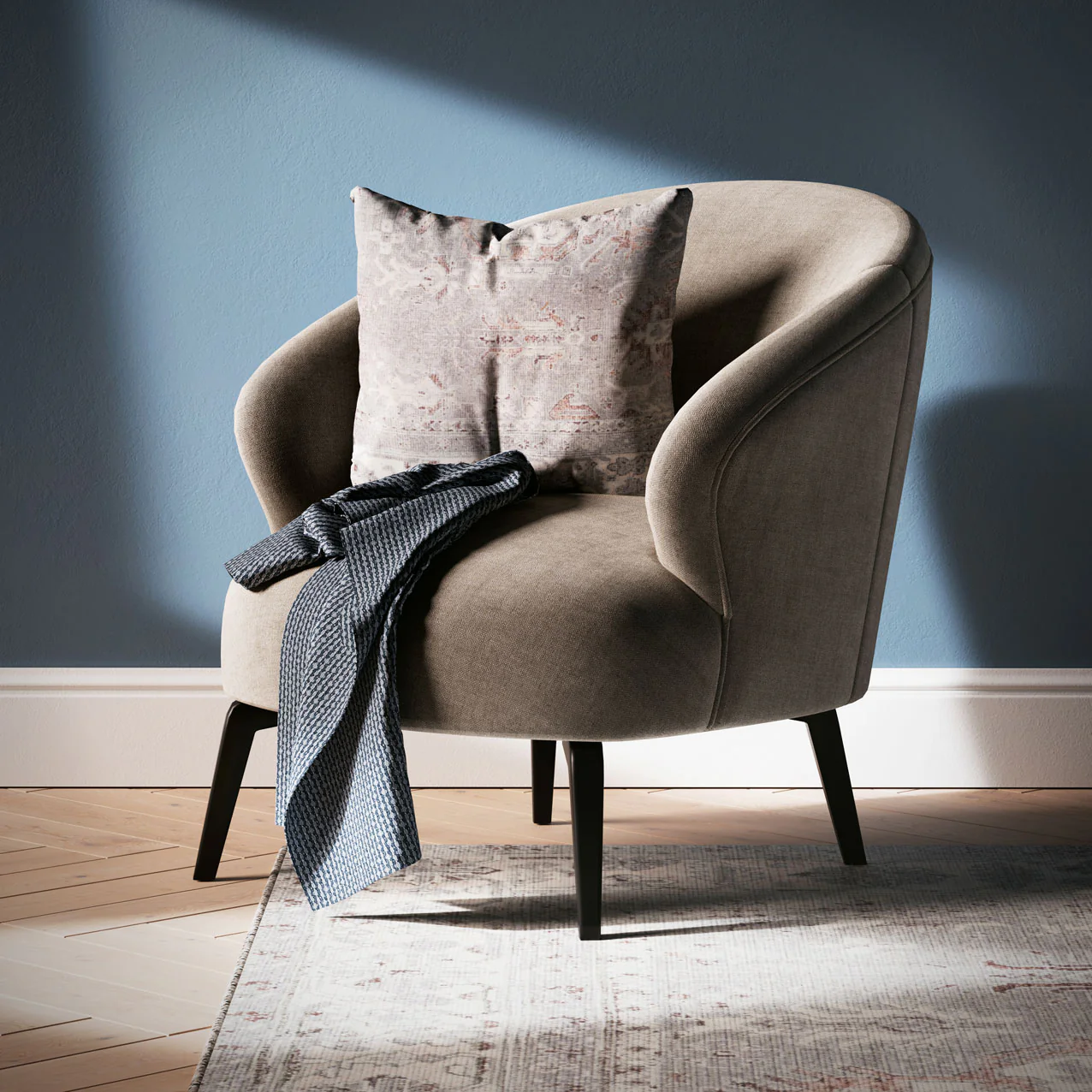 Distressed Grey Cushion Cover - Image 2