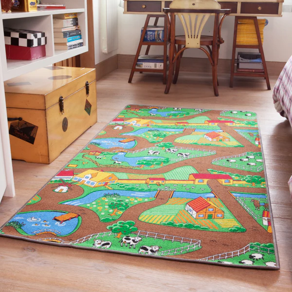Double Sided Farm Town Kids Rug - Image 2