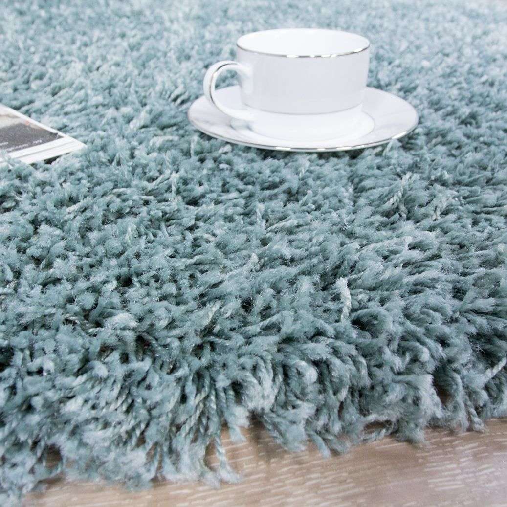 Duck Egg Shaggy Runner Rug - Image 4