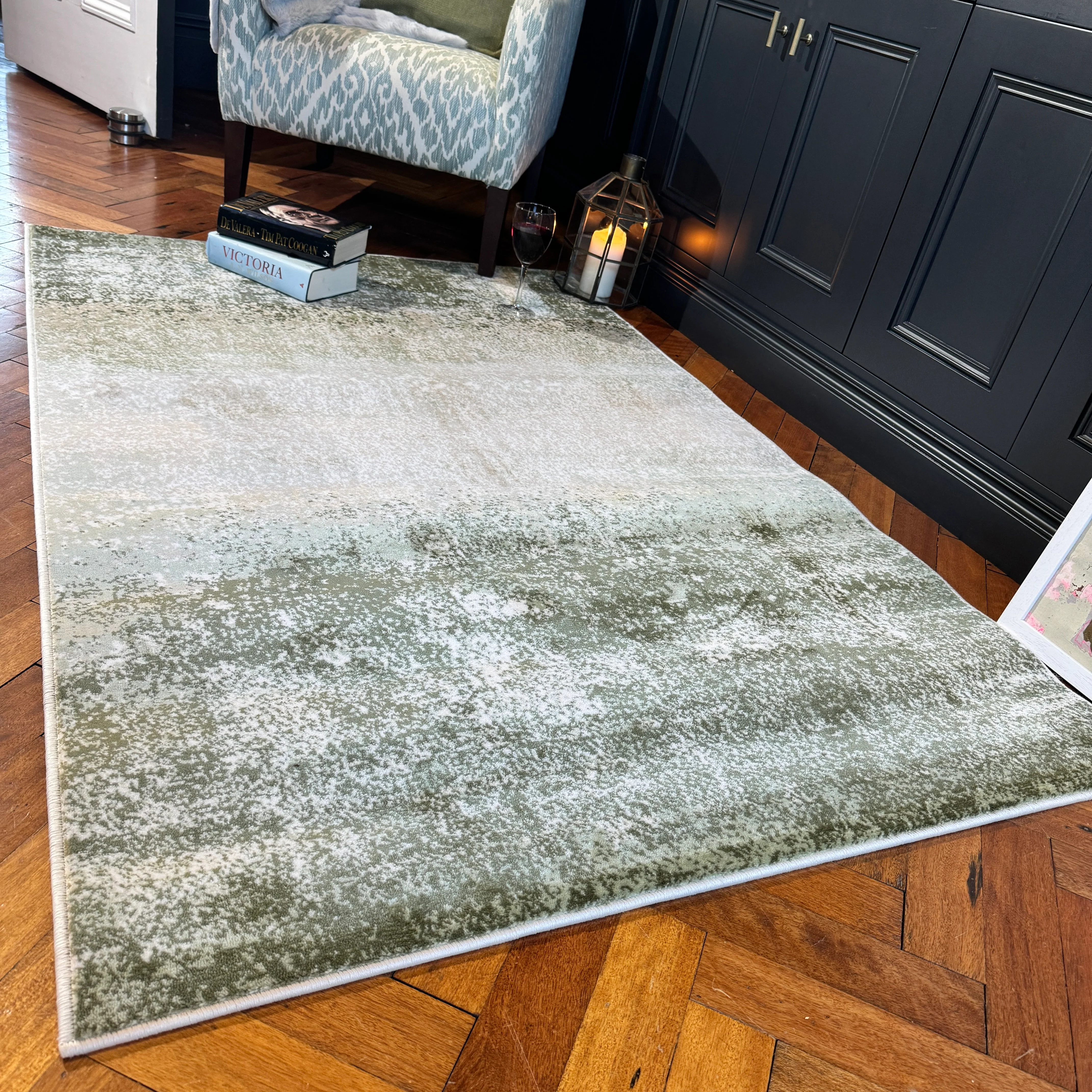 Earthy Green Abstract Rug - Barrow - Image 10