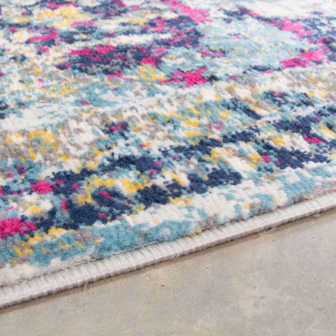 Faded Distressed Colourful Oriental Pattern Rug - Demelza - Image 3