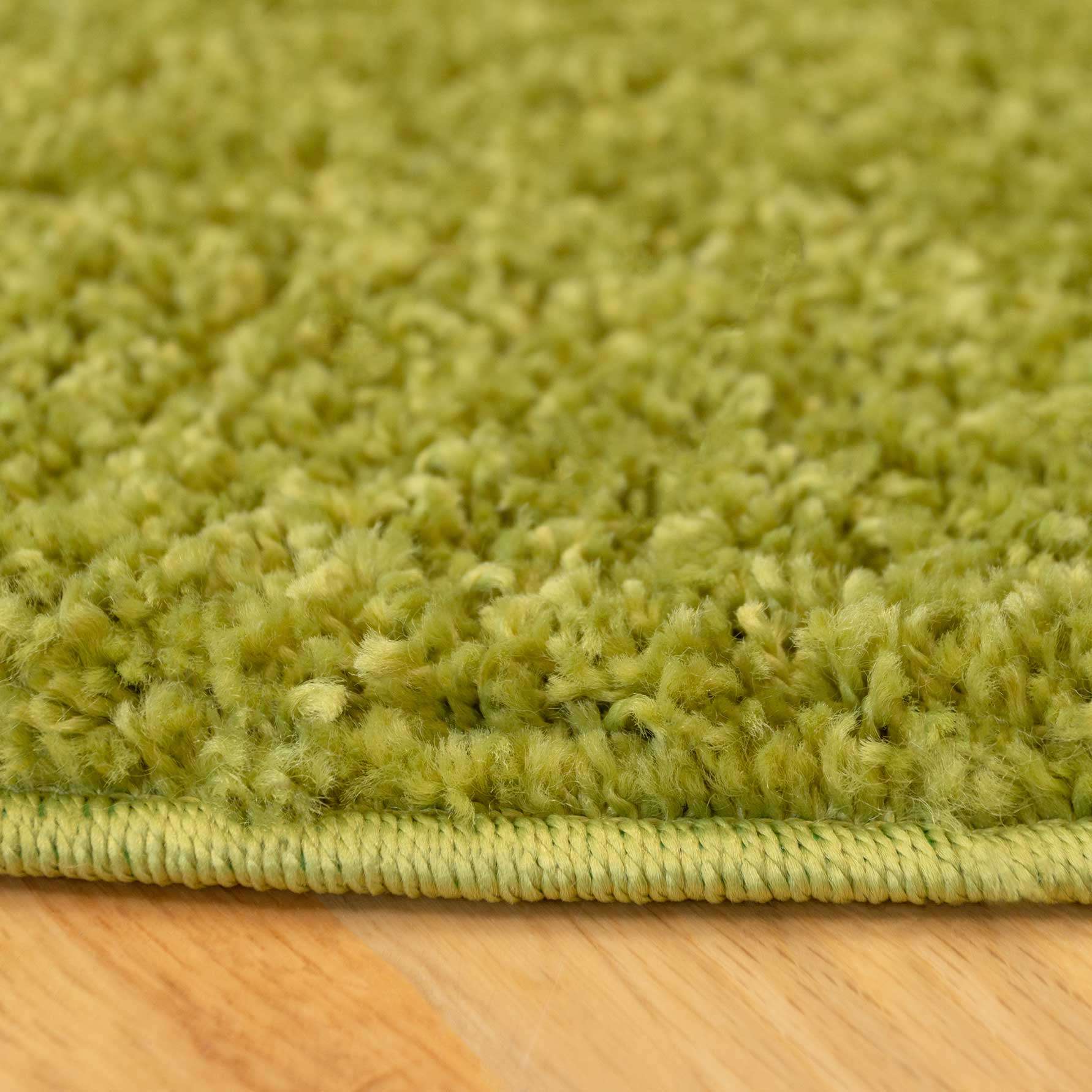 Fern Green Shaggy Circle Rug - Image 3