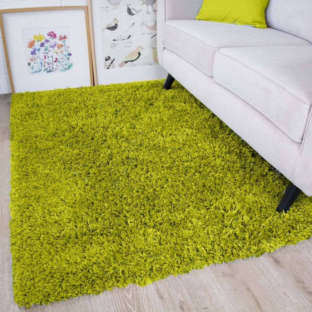 Fern Green Shaggy Rug - Image 2