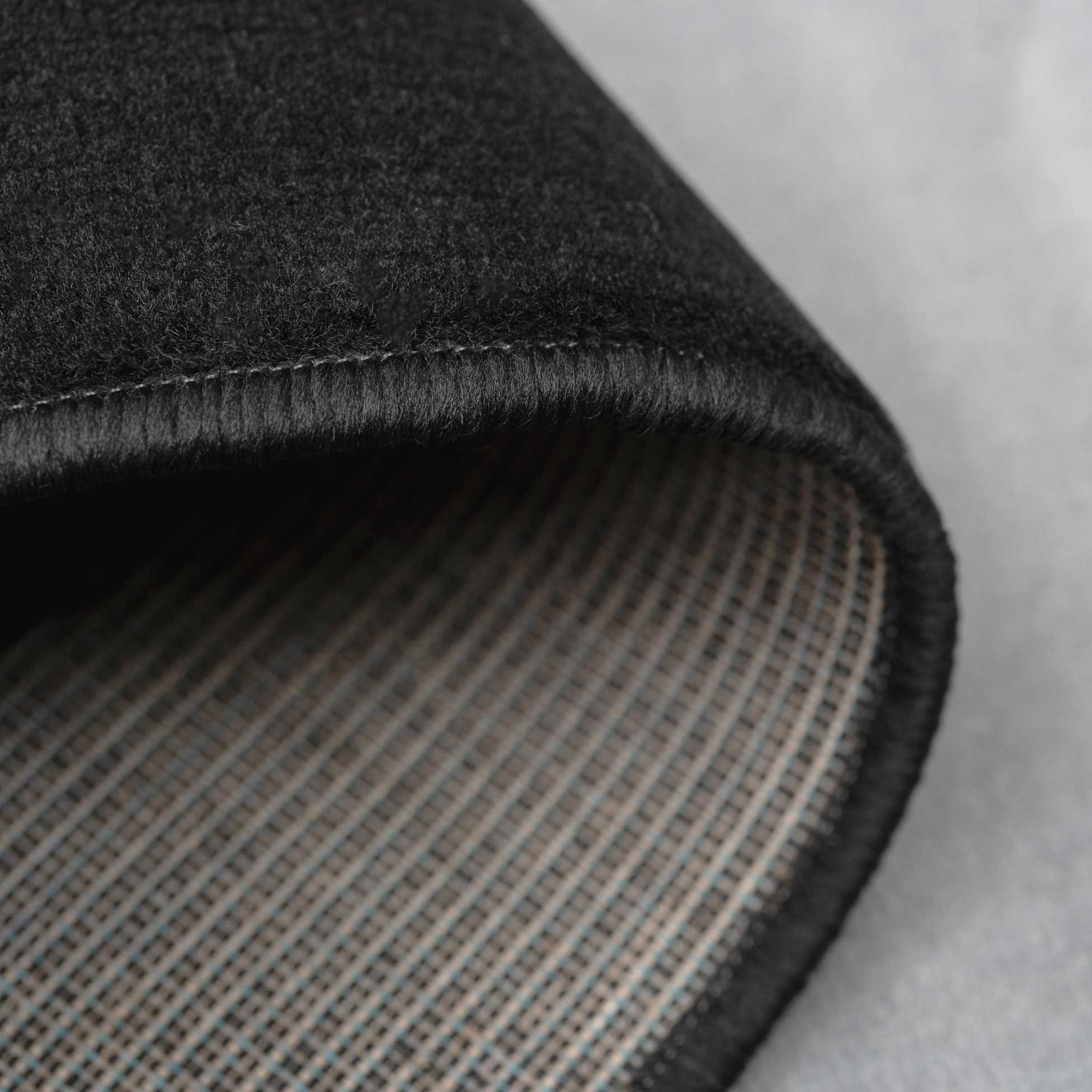 Geometric Bordered Black and Grey Rug - Image 6
