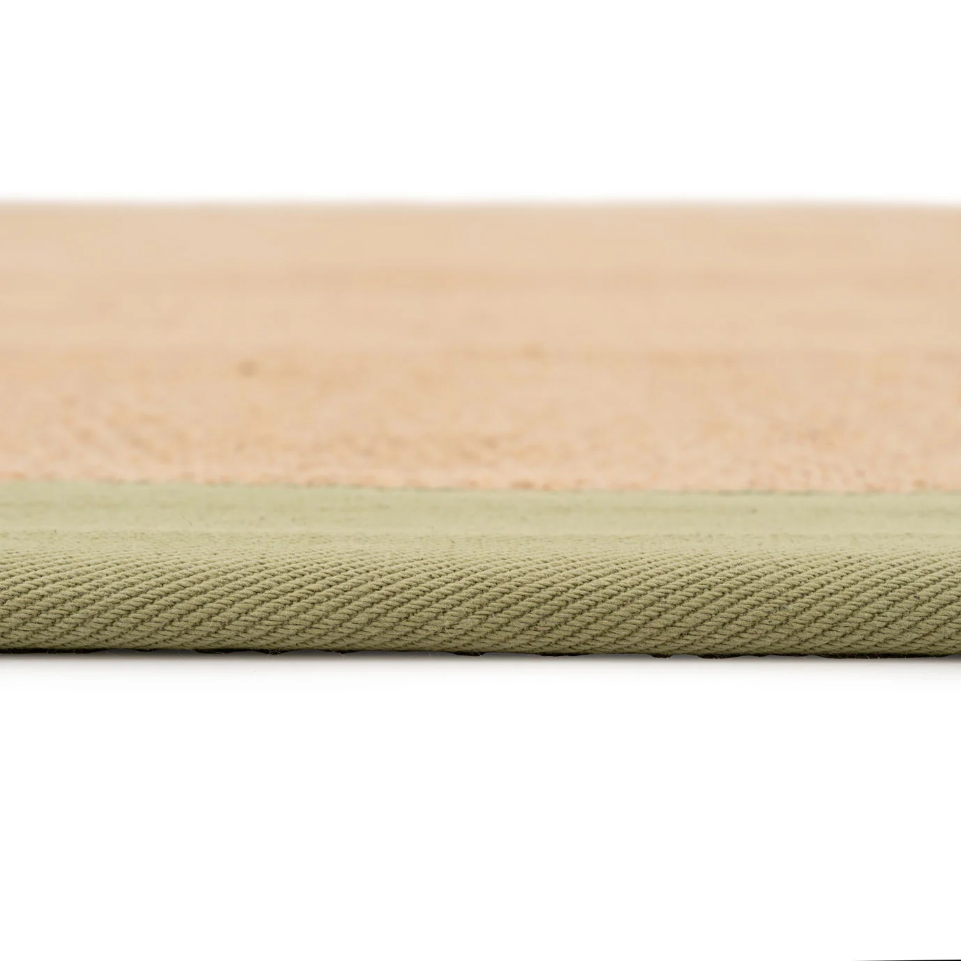 Green Cotton Border Natural Jute Hallway Runner Rug - Image 5