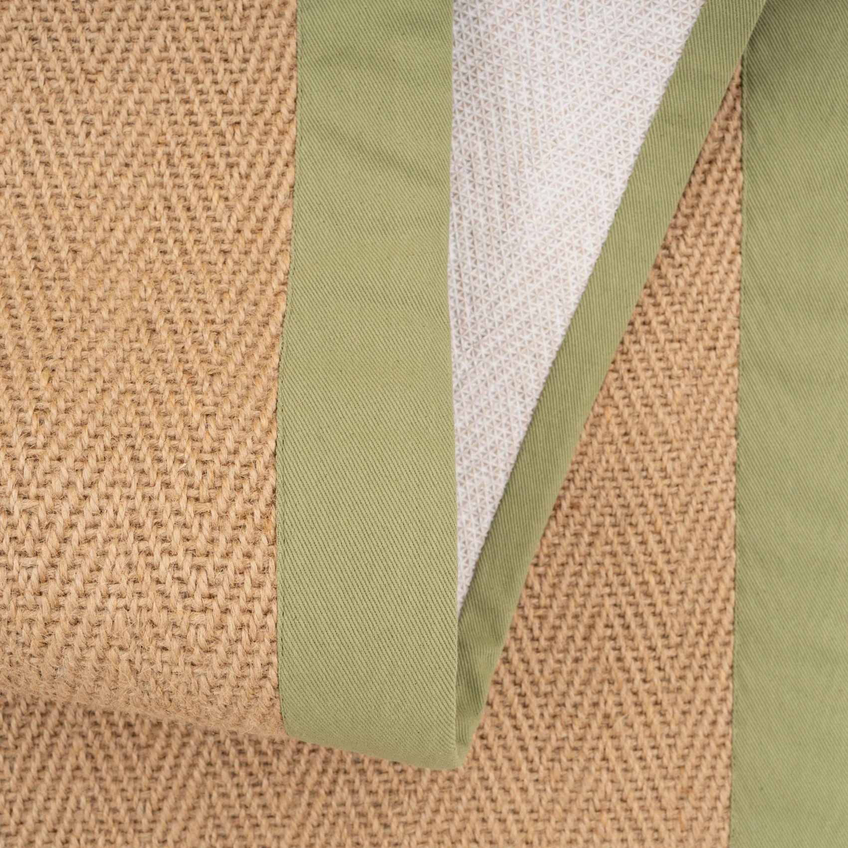 Green Jute Border Stair Carpet Runner - Juliette Green - Image 8
