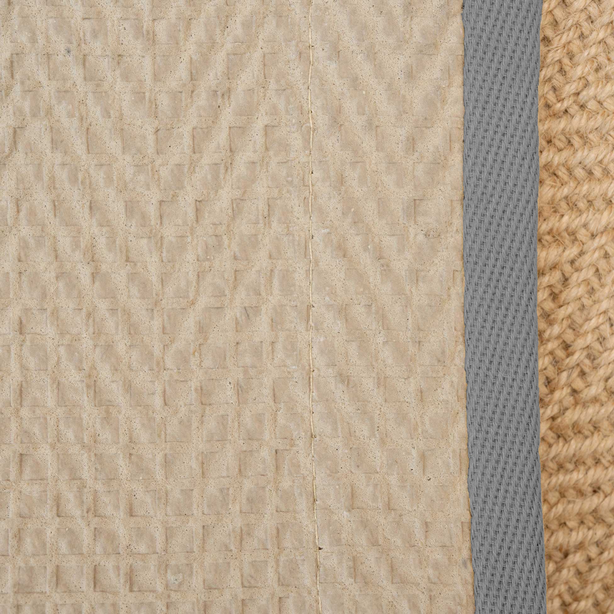 Grey Cotton Border Natural Hallway Jute Runner - Image 7