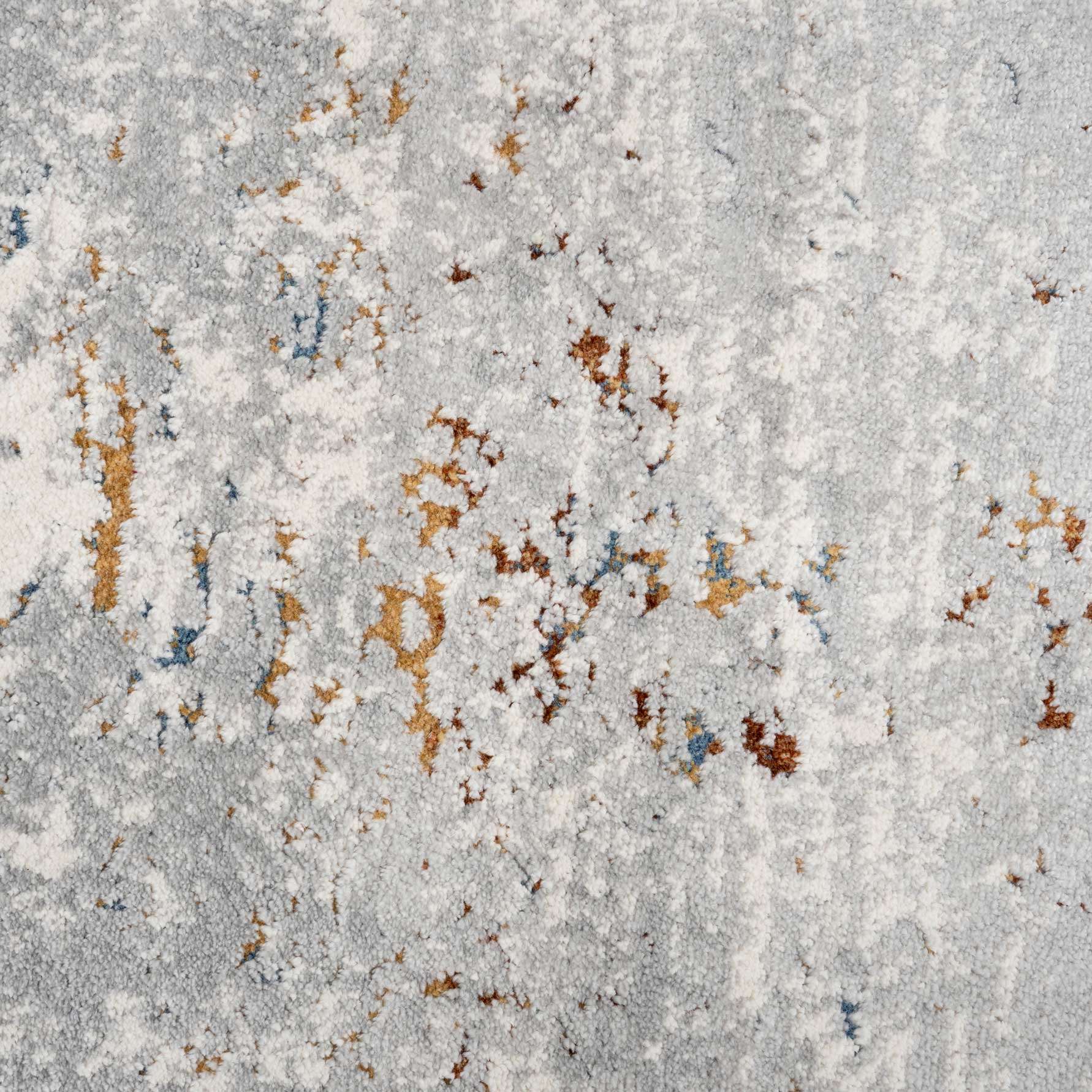 Grey Distressed Multicoloured Abstract Living Room Rug - Song - Image 5