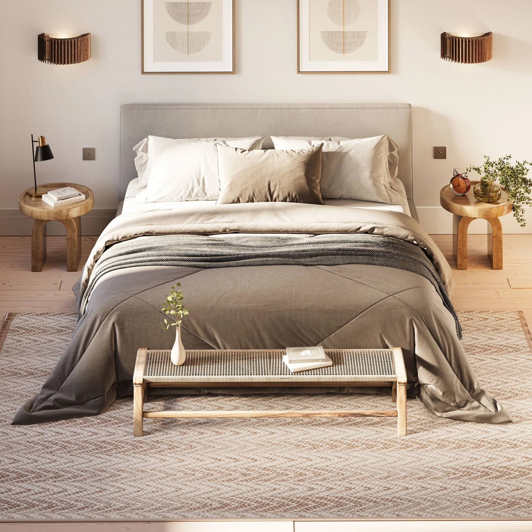 Grey Herringbone Area Rug - Noa - Image 2