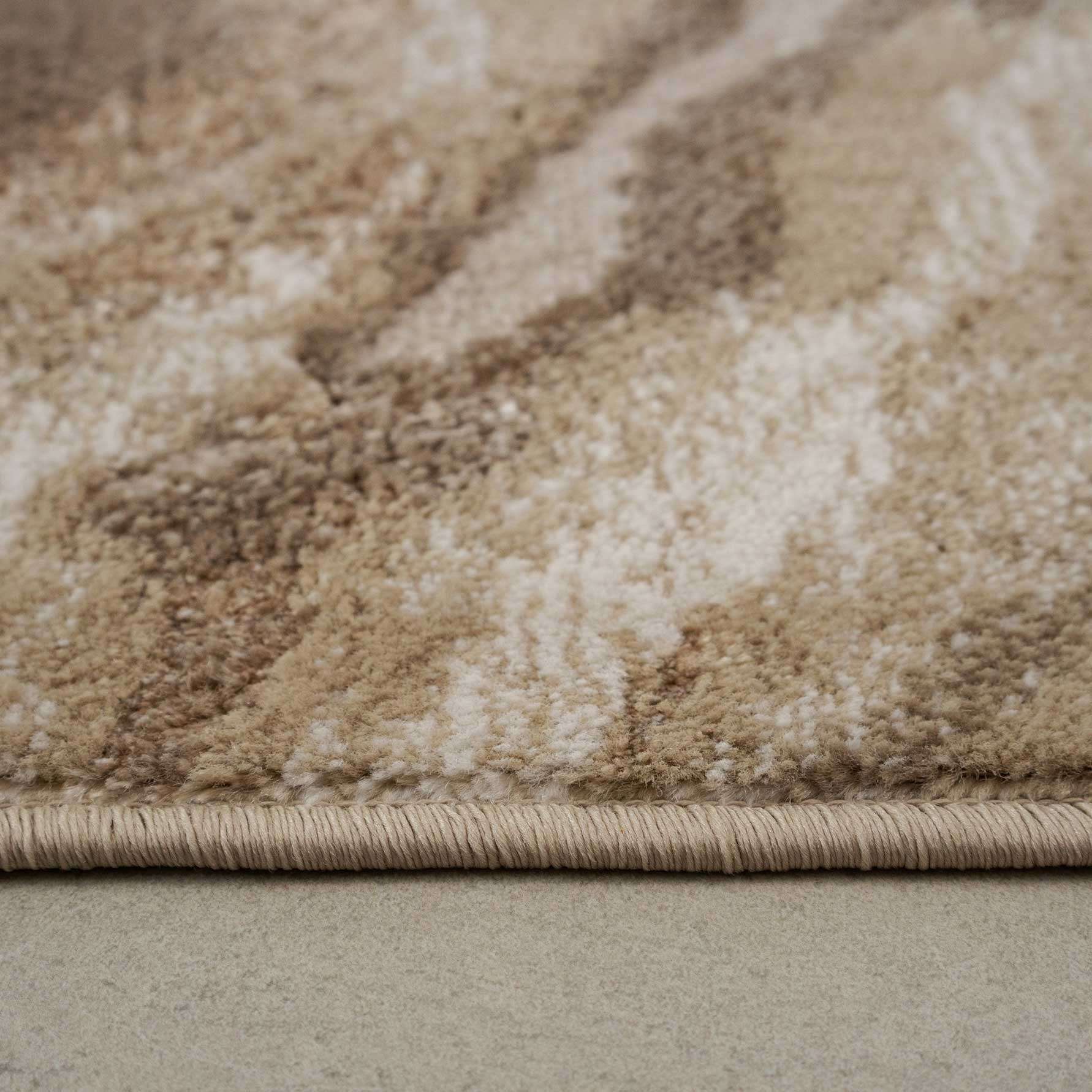 Modern Beige Textured Living Room Rug - Matki - Image 6