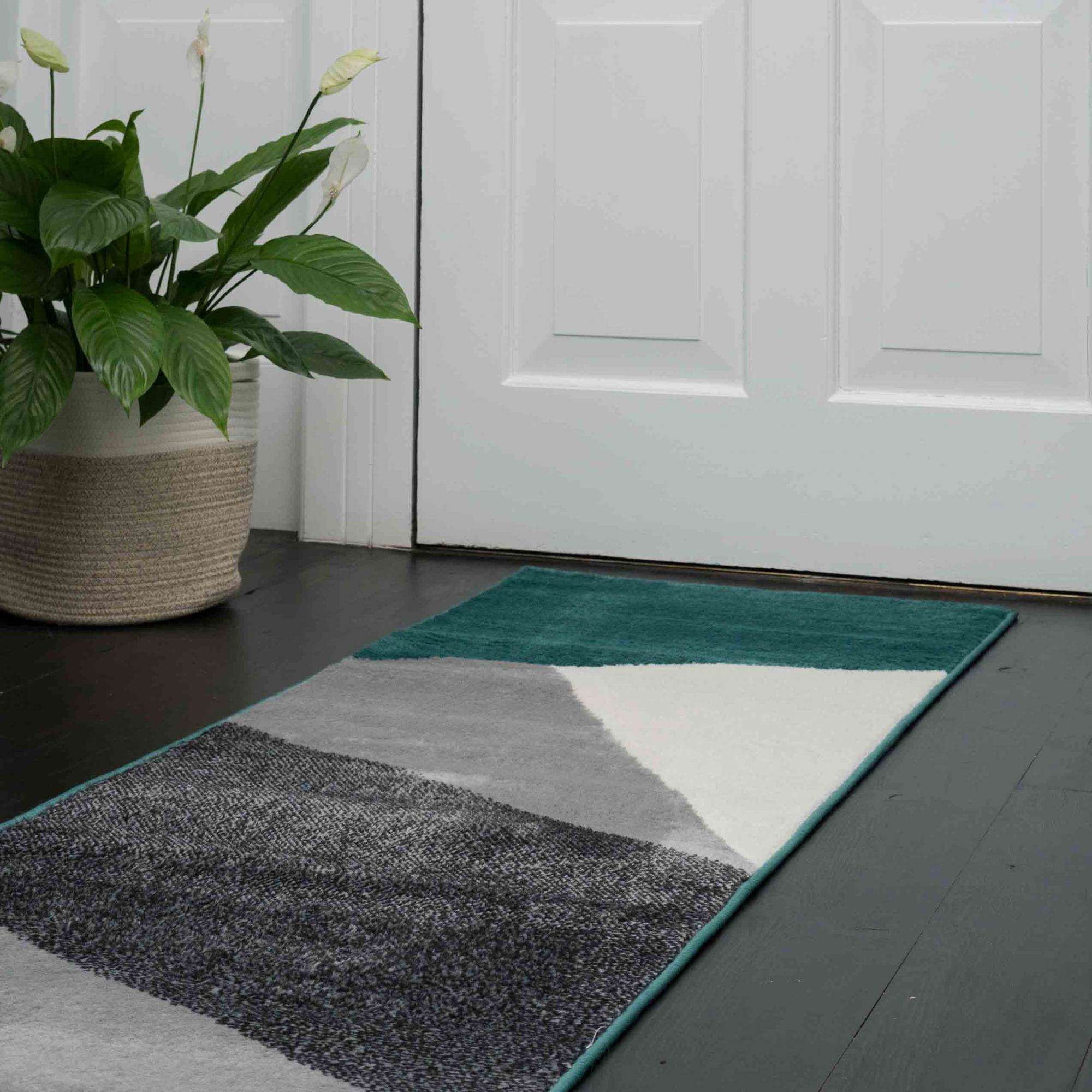 Modern Emerald Green Abstract Living Room Rugs - Image 7