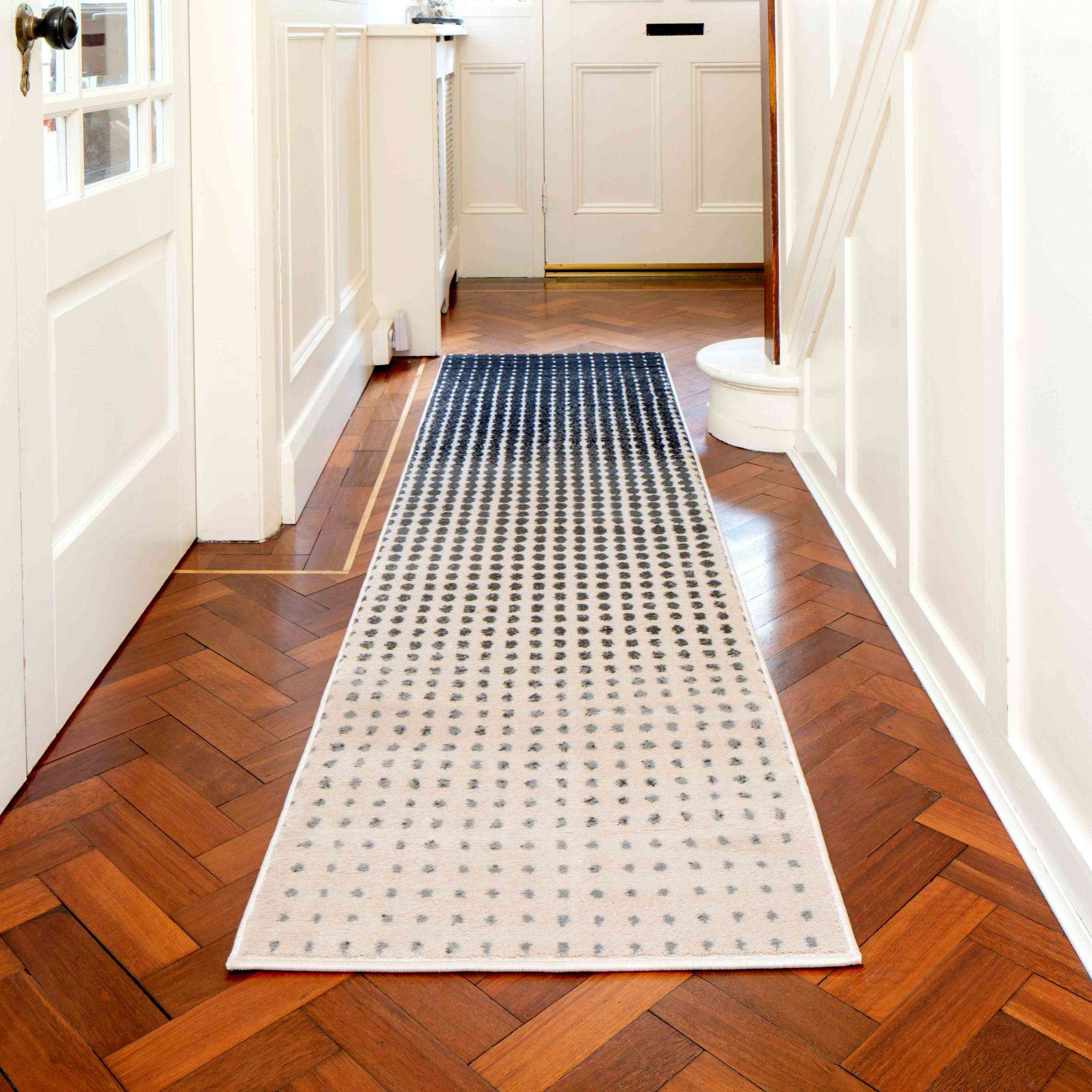 Modern Grey Spotted Ombre Effect Living Room Rug - Dottie - Image 5