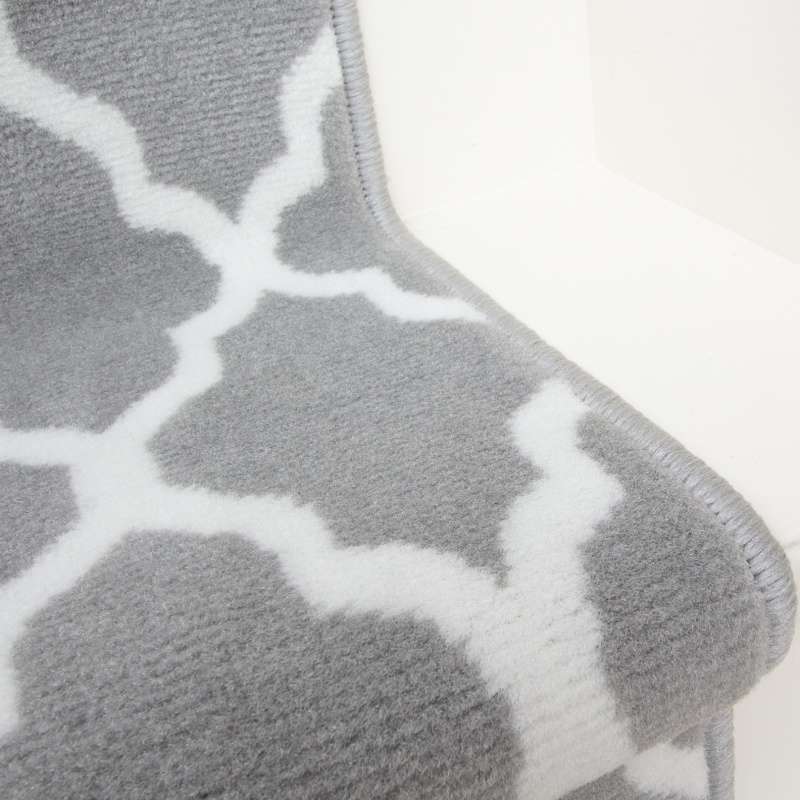 Modern Grey Trellis Stair Carpet Runner - Cut to Measure - Image 6