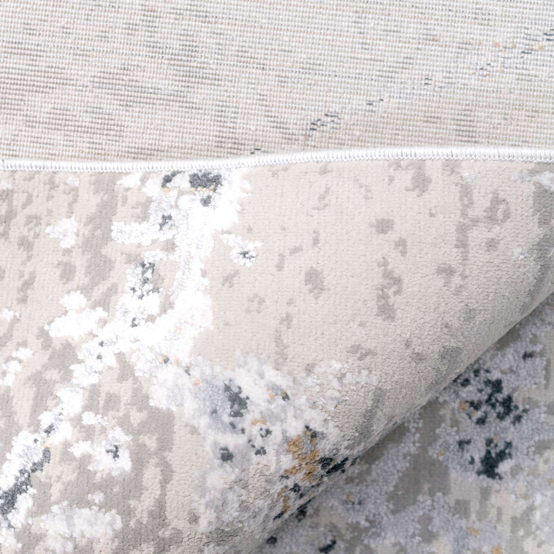 Modern Silver Abstract Living Room Rug - Vincent - Image 5