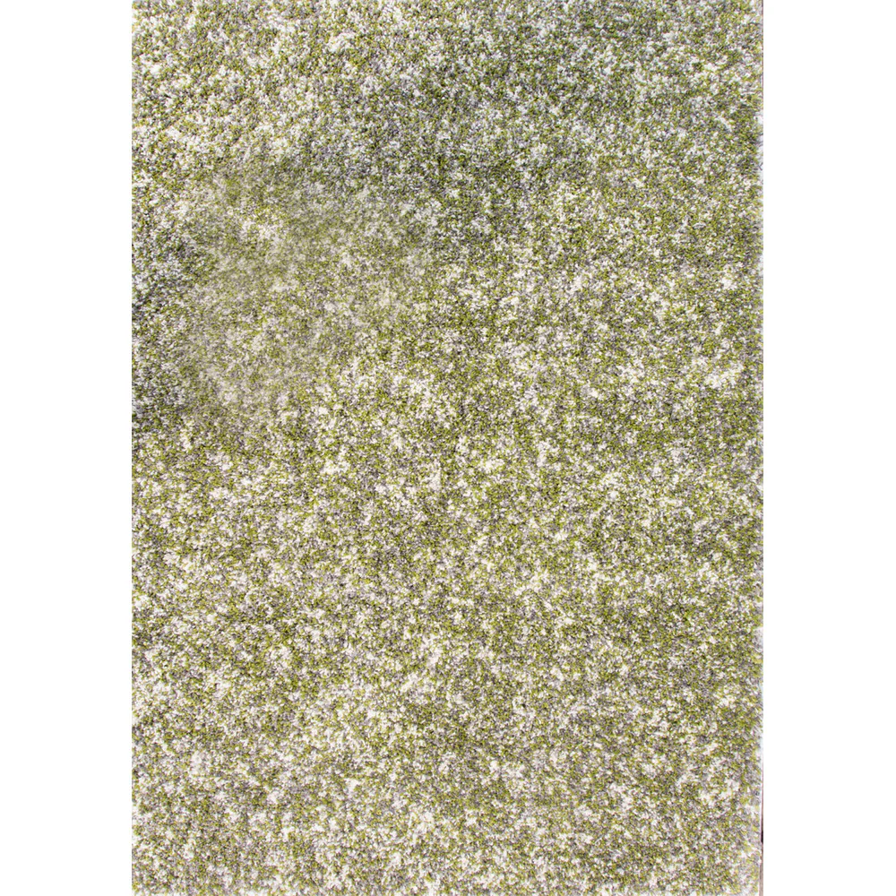 Mottled Dark Green Shaggy Rug for Living Room