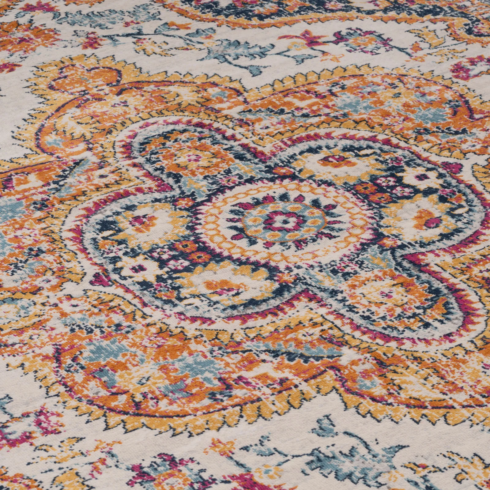 Multicolour Medallion Area Rug - Image 5