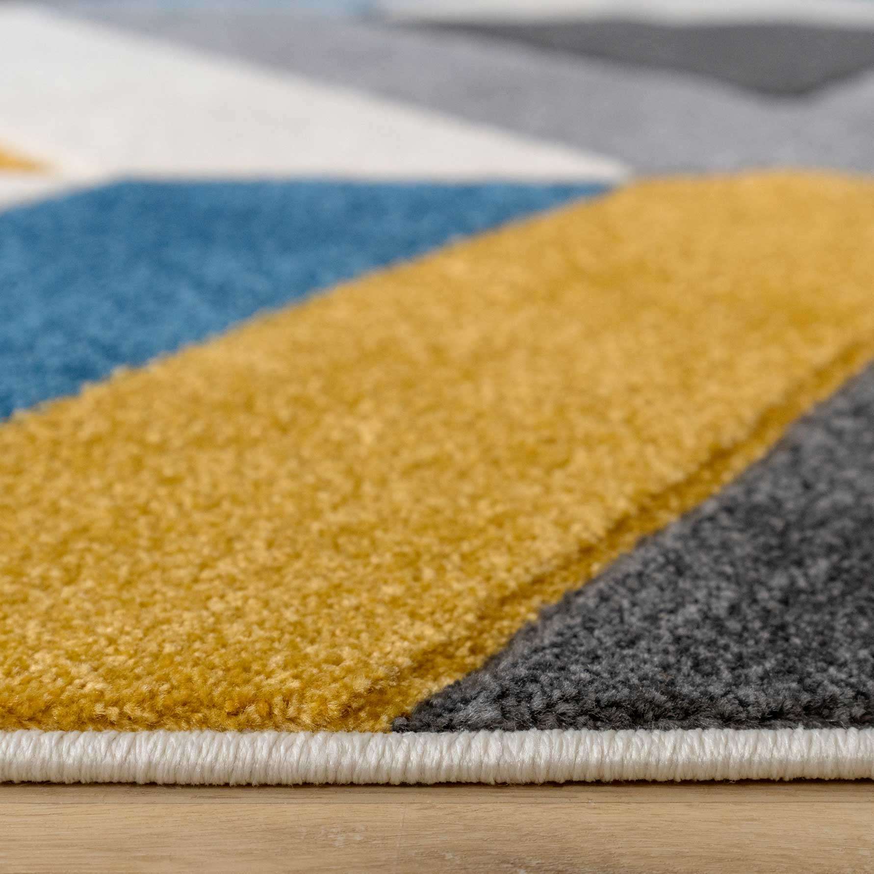 Multicolour Woven Geometric Area Rug - Angora - Image 6