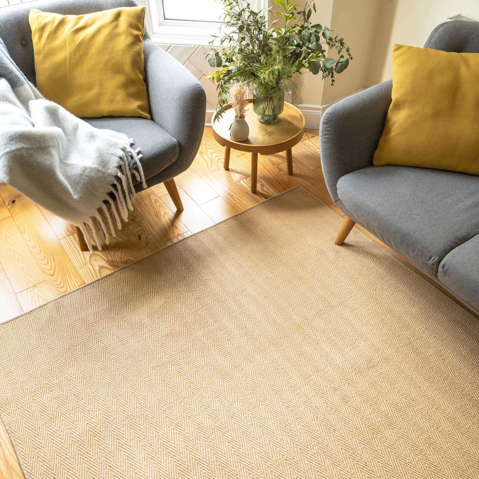 Natural Border Rustic Jute Hallway Runner Rug - Image 4