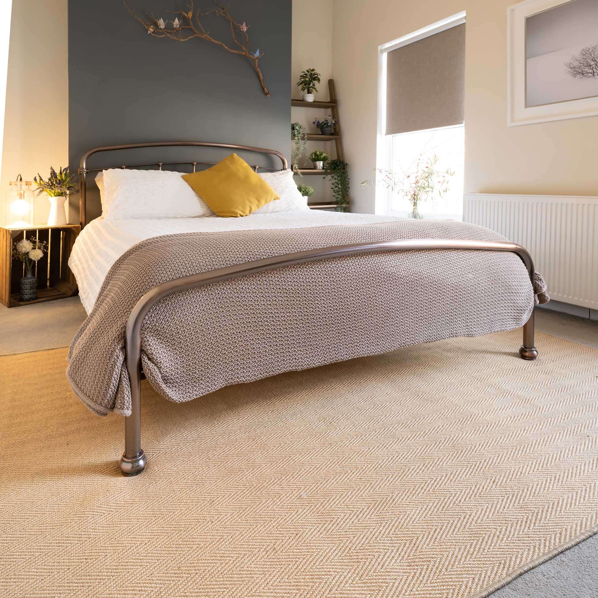 Natural Border Rustic Jute Hallway Runner Rug - Image 5