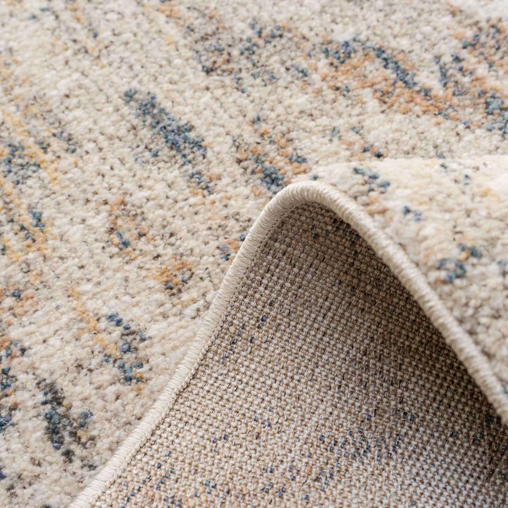 Natural Toned Diamond Living Room Rug - Warner - Image 7