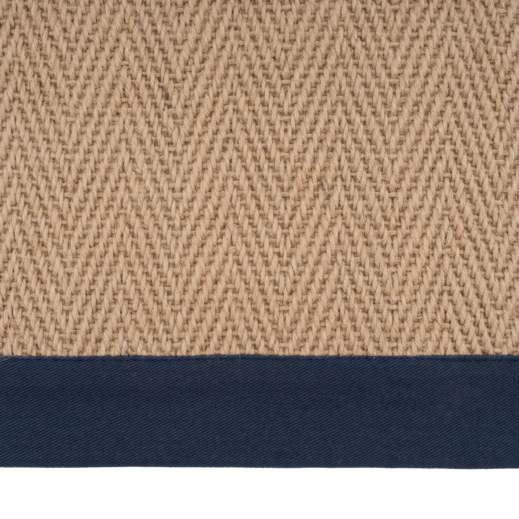 Navy Border Jute Runner Rug - Juliette Navy - Image 4