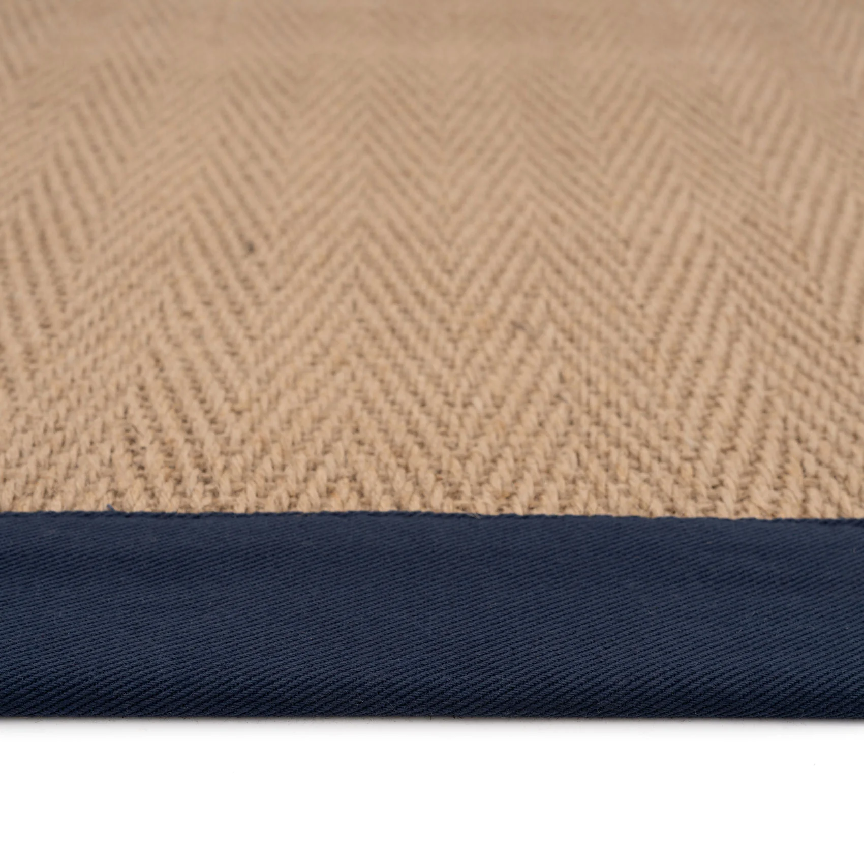 Navy Border Jute Runner Rug - Juliette Navy - Image 5