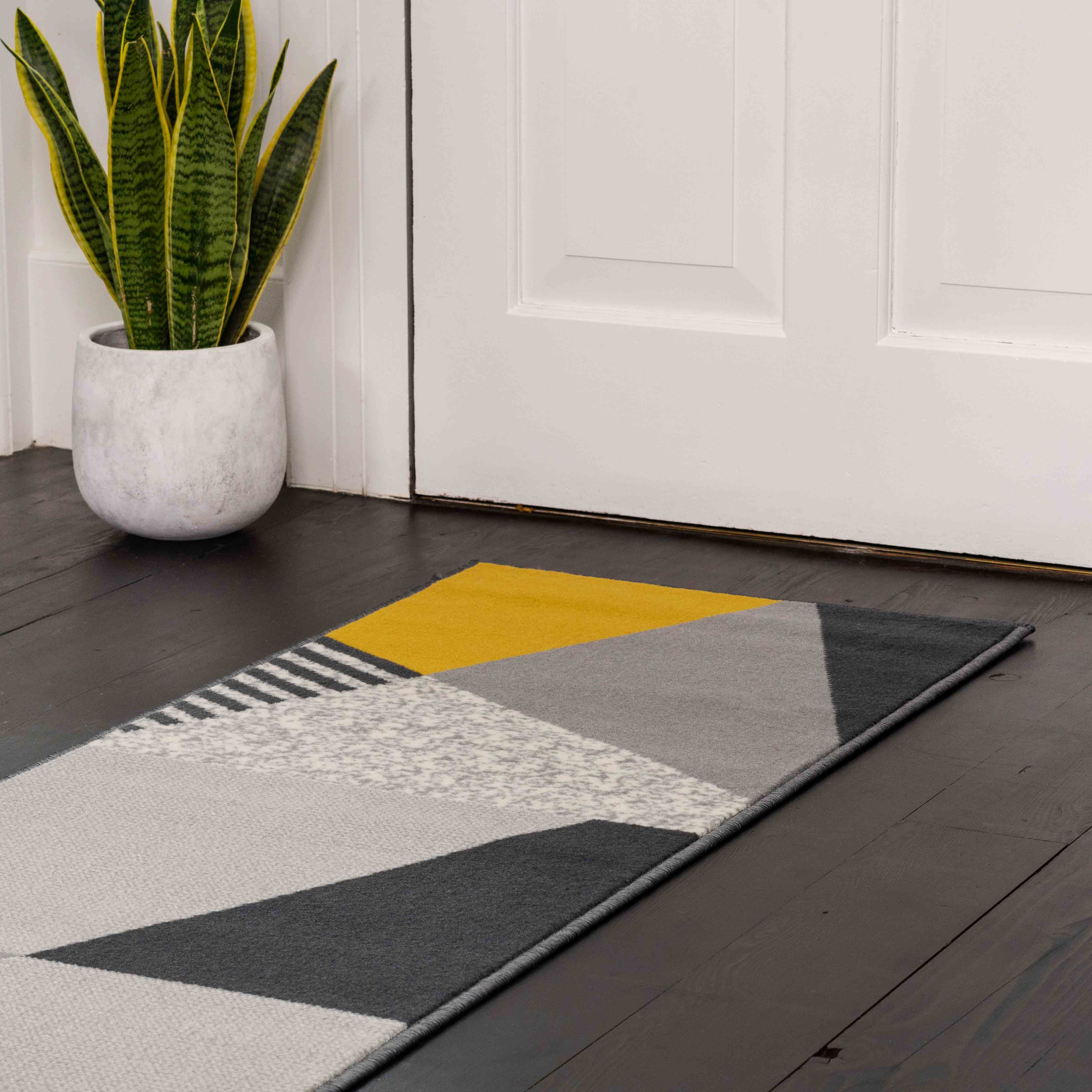 Ochre Grey Fractured Rug - Image 6