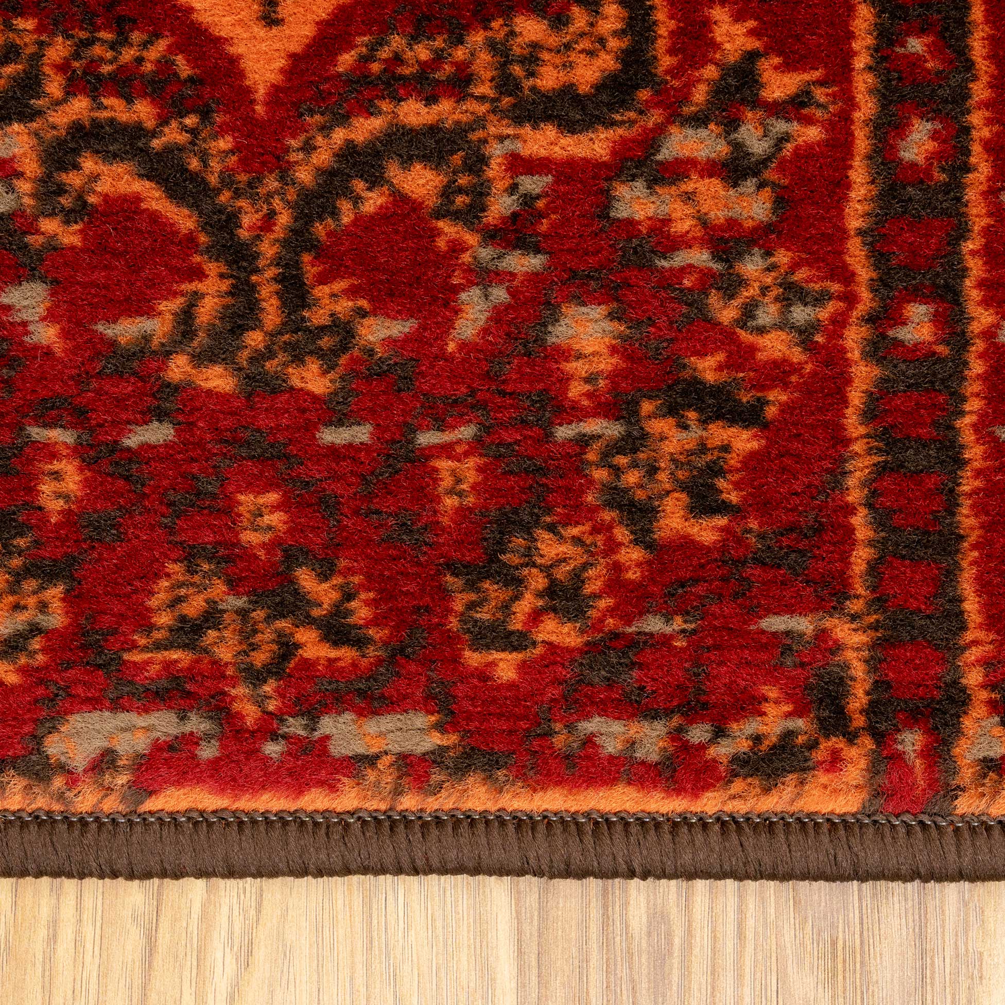 Patchwork Wine Living Room Rug - Image 4