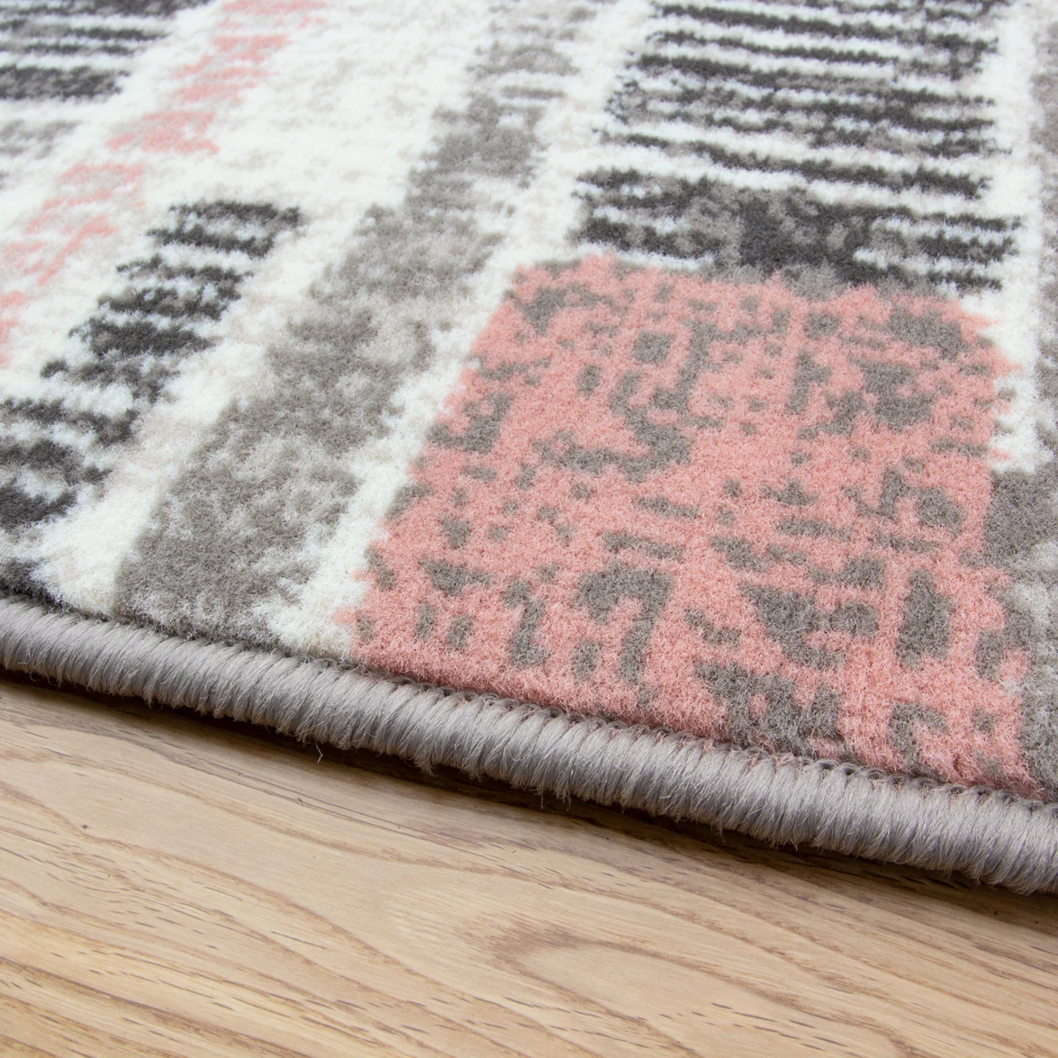 Pink Grey Modern Area Rug - Image 4